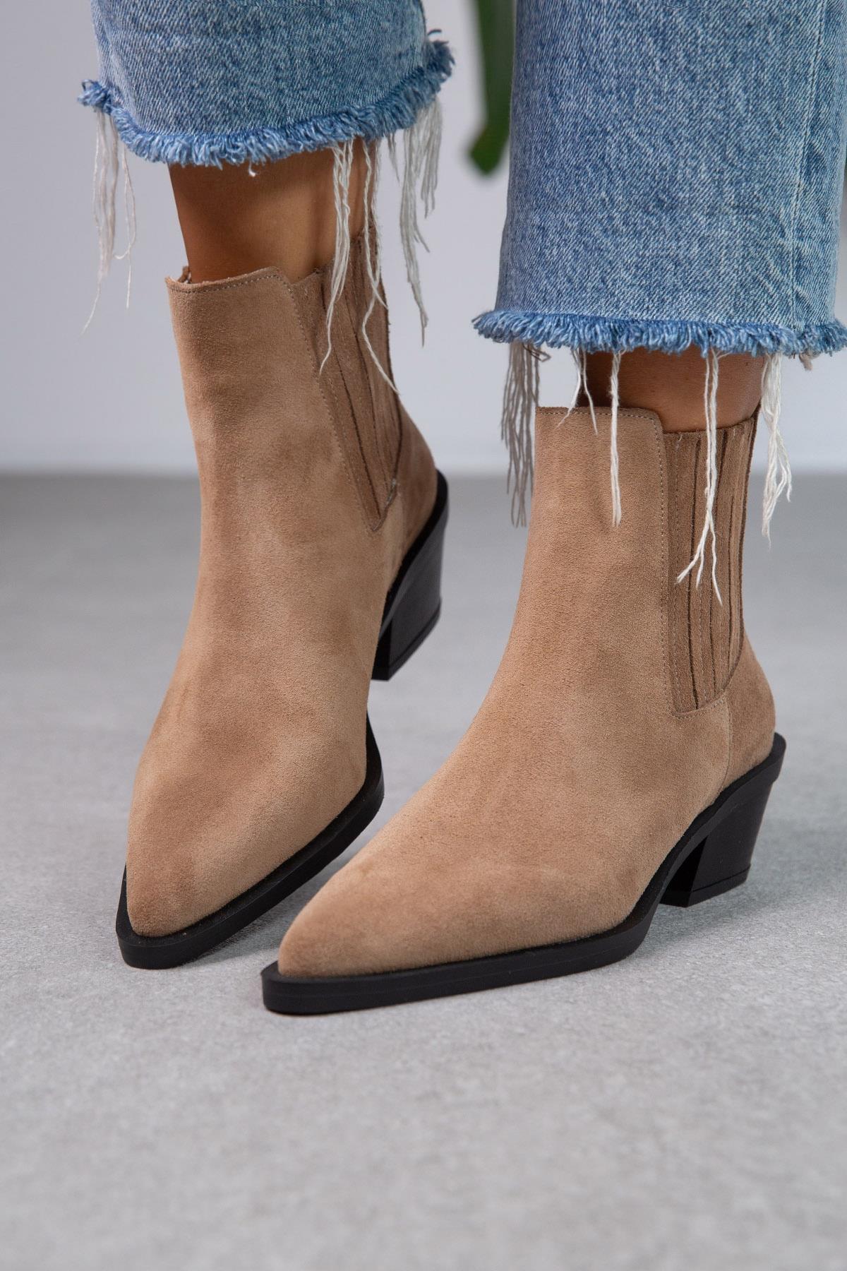 DEEP AÇIK KAHVE SÜET KOVBOY KAHVE