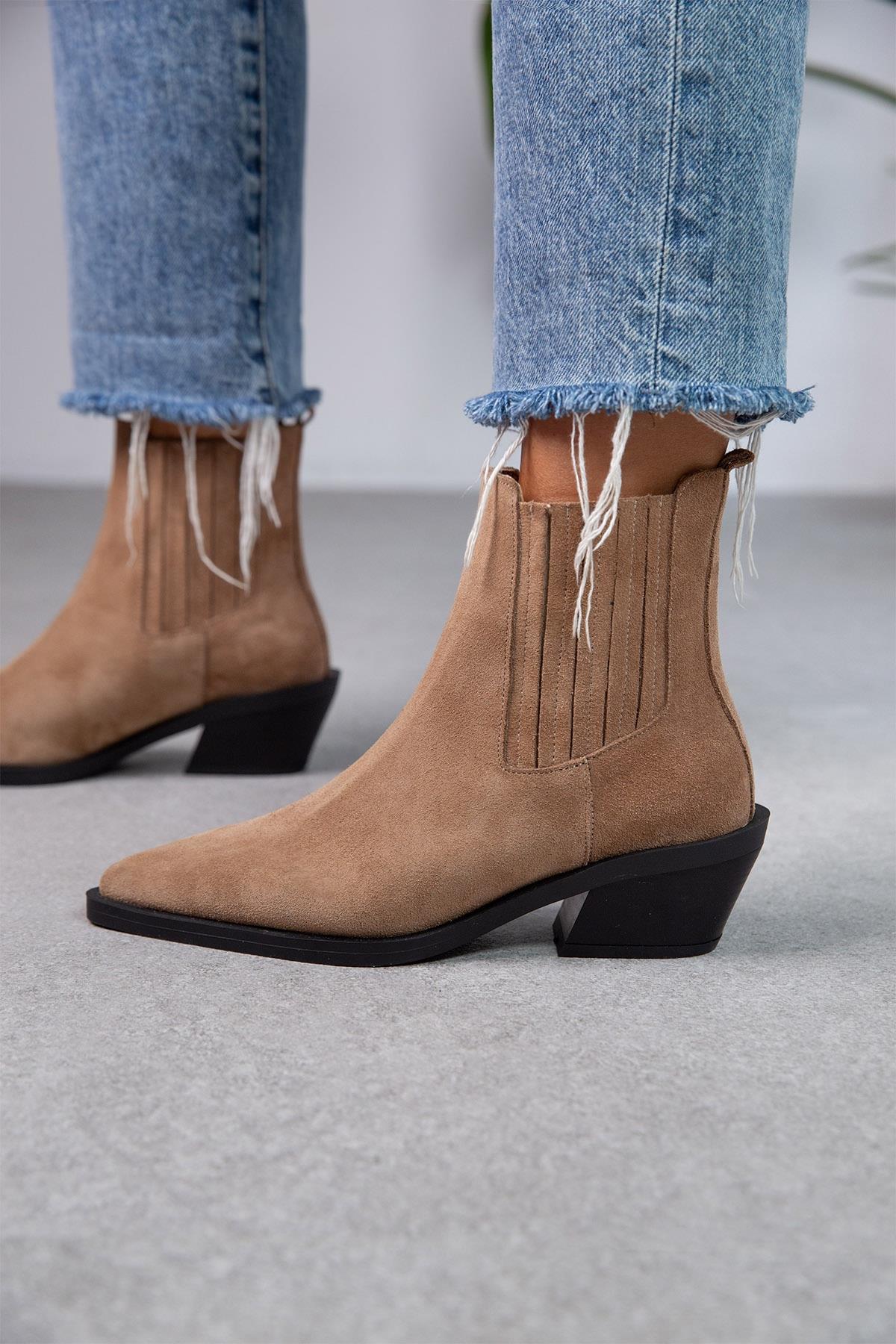 DEEP AÇIK KAHVE SÜET KOVBOY KAHVE