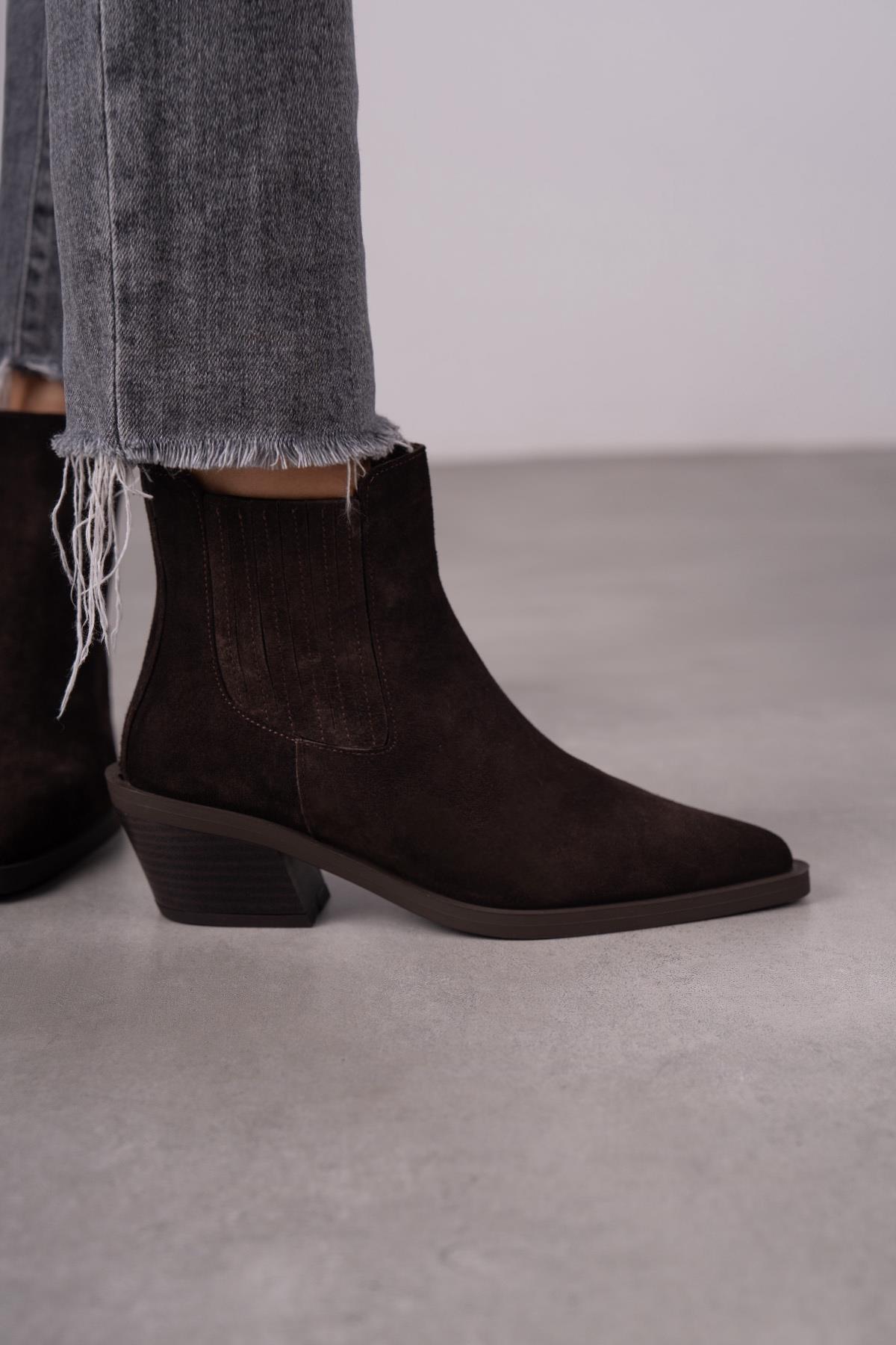 DEEP KOYU KAHVE SÜET KOVBOY KAHVE