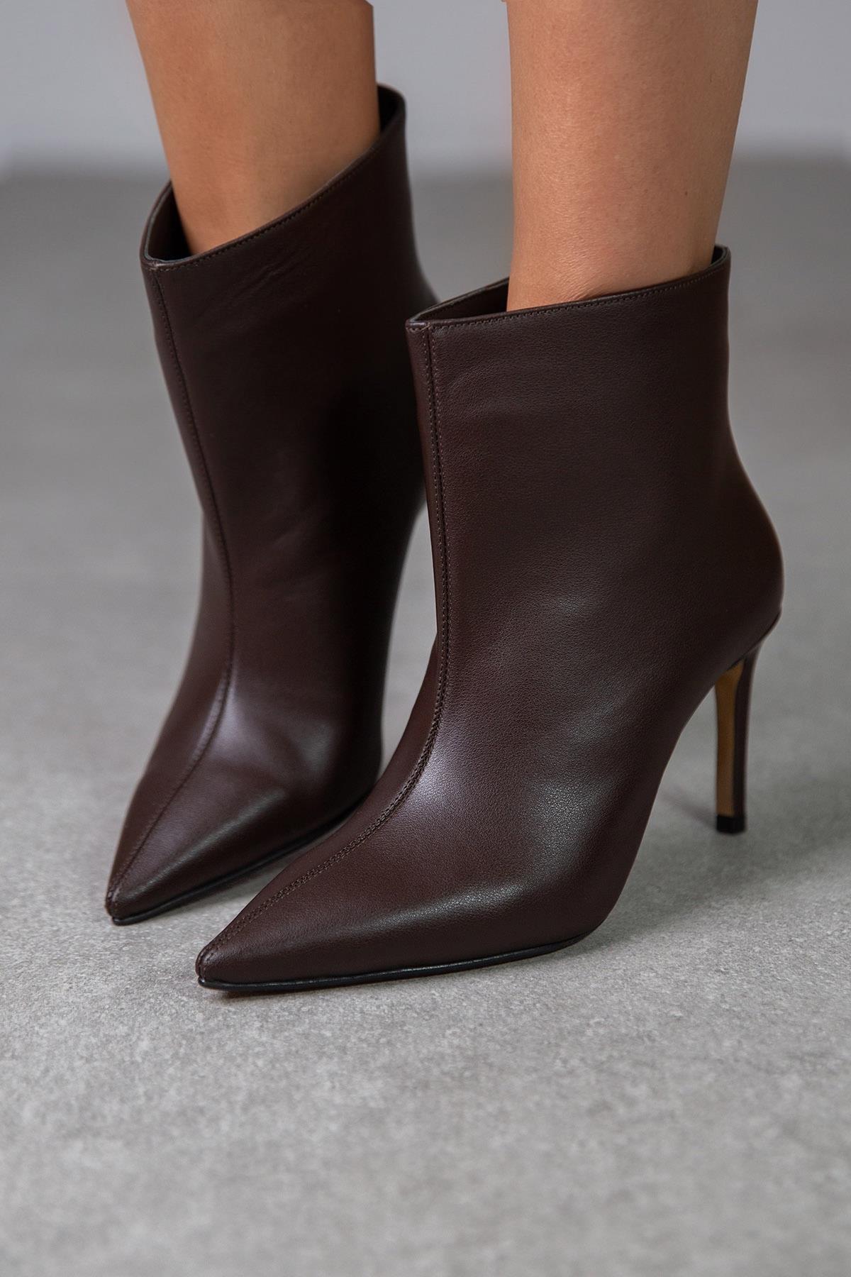 ELECTRA KAHVE DERİ BOT KAHVE