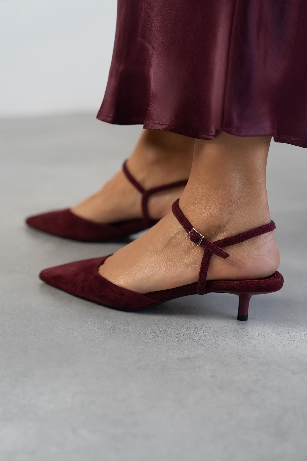 EMİLY BORDO SÜET AYAKKABI bordo