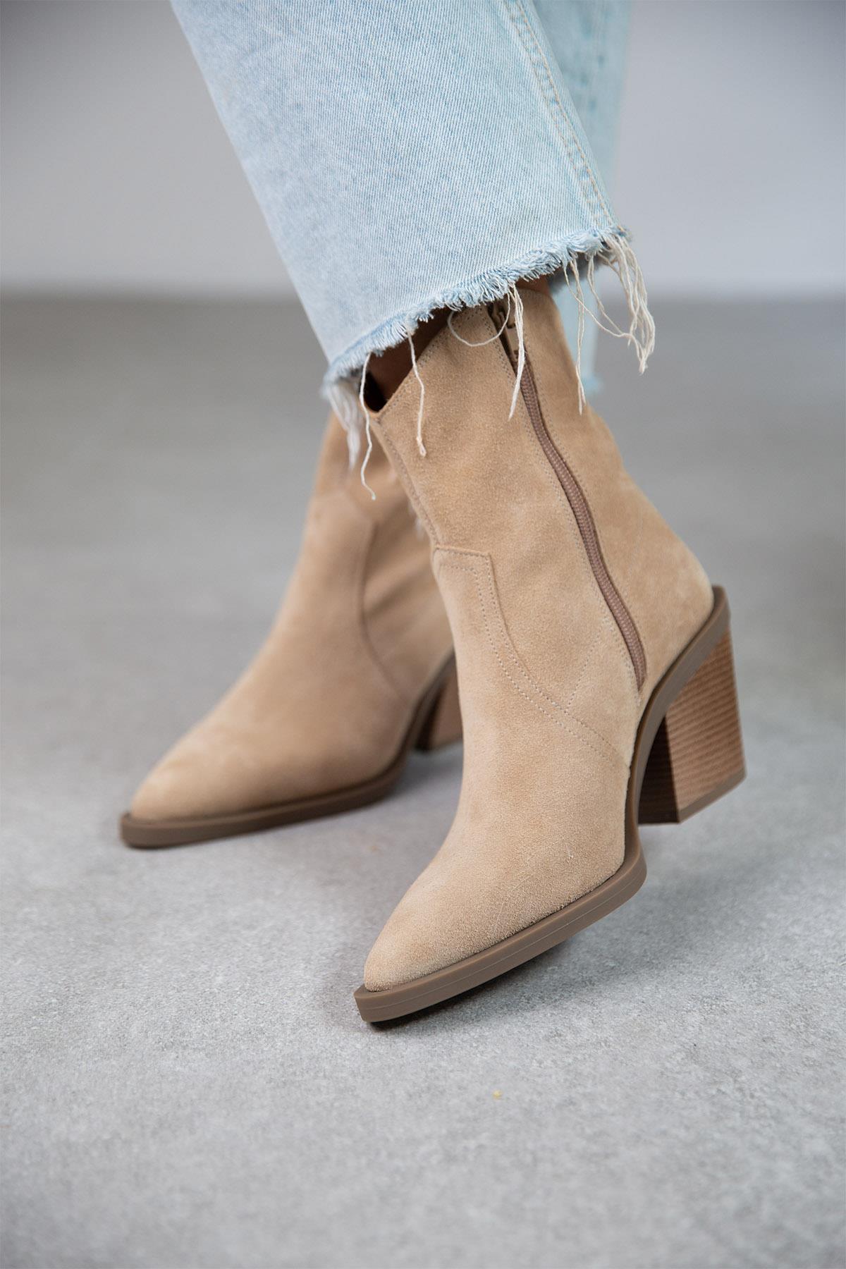 ESCAPE BEJ SÜET KOVBOY BEJ