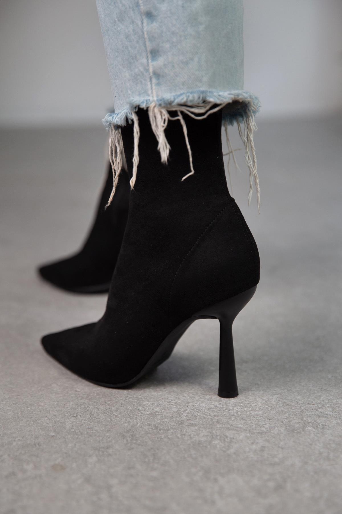 FALL STREÇ SİYAH SÜET BOT SİYAH