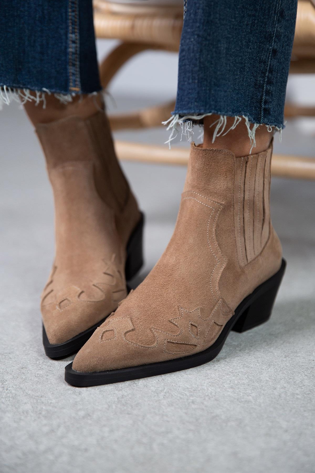 LUİS AÇIK KAHVE SÜET KOVBOY KAHVE