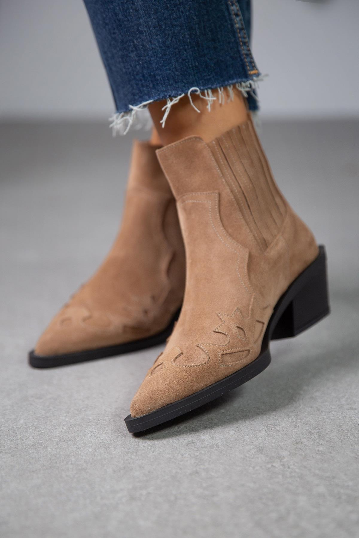 LUİS AÇIK KAHVE SÜET KOVBOY KAHVE