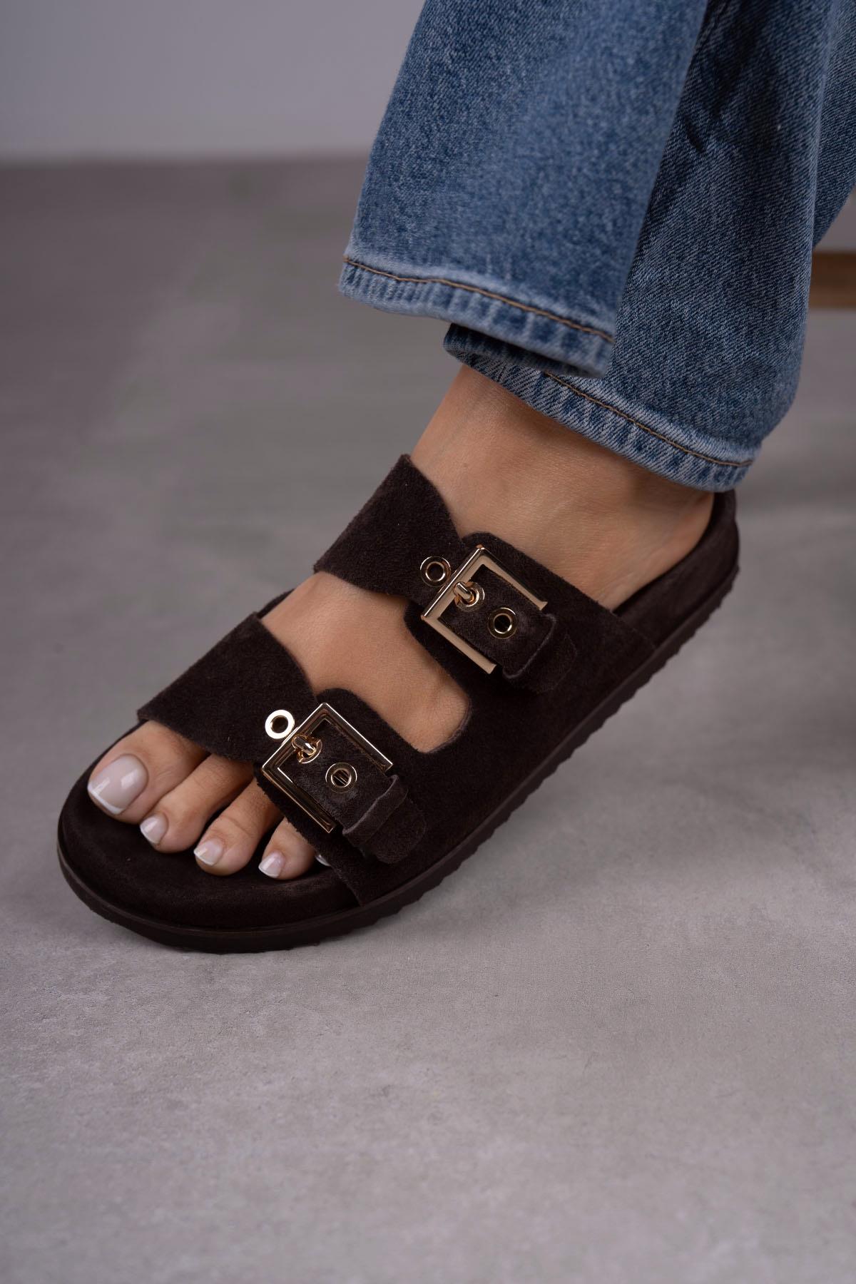 MANDY KOYU KAHVE SÜET TERLİK KAHVE