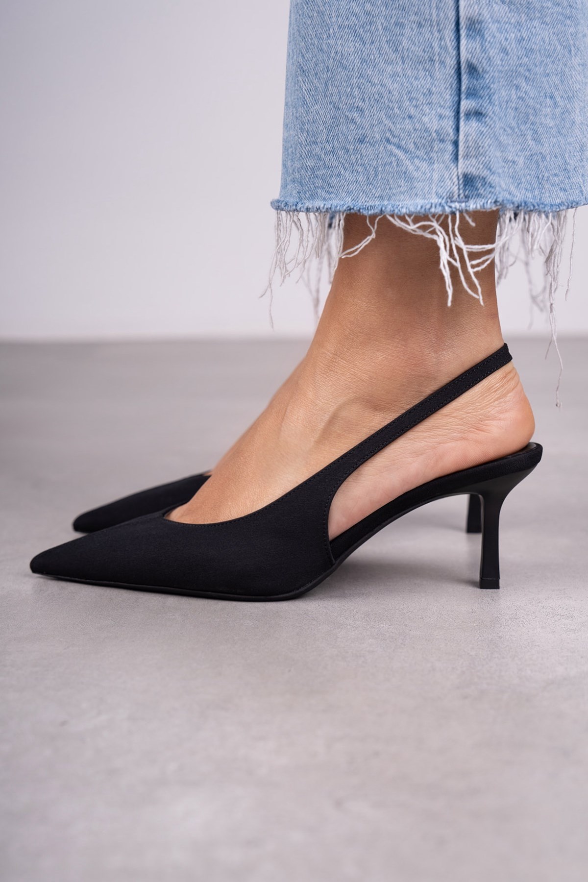 MARY SİYAH MAT SATEN AYAKKABI SİYAH