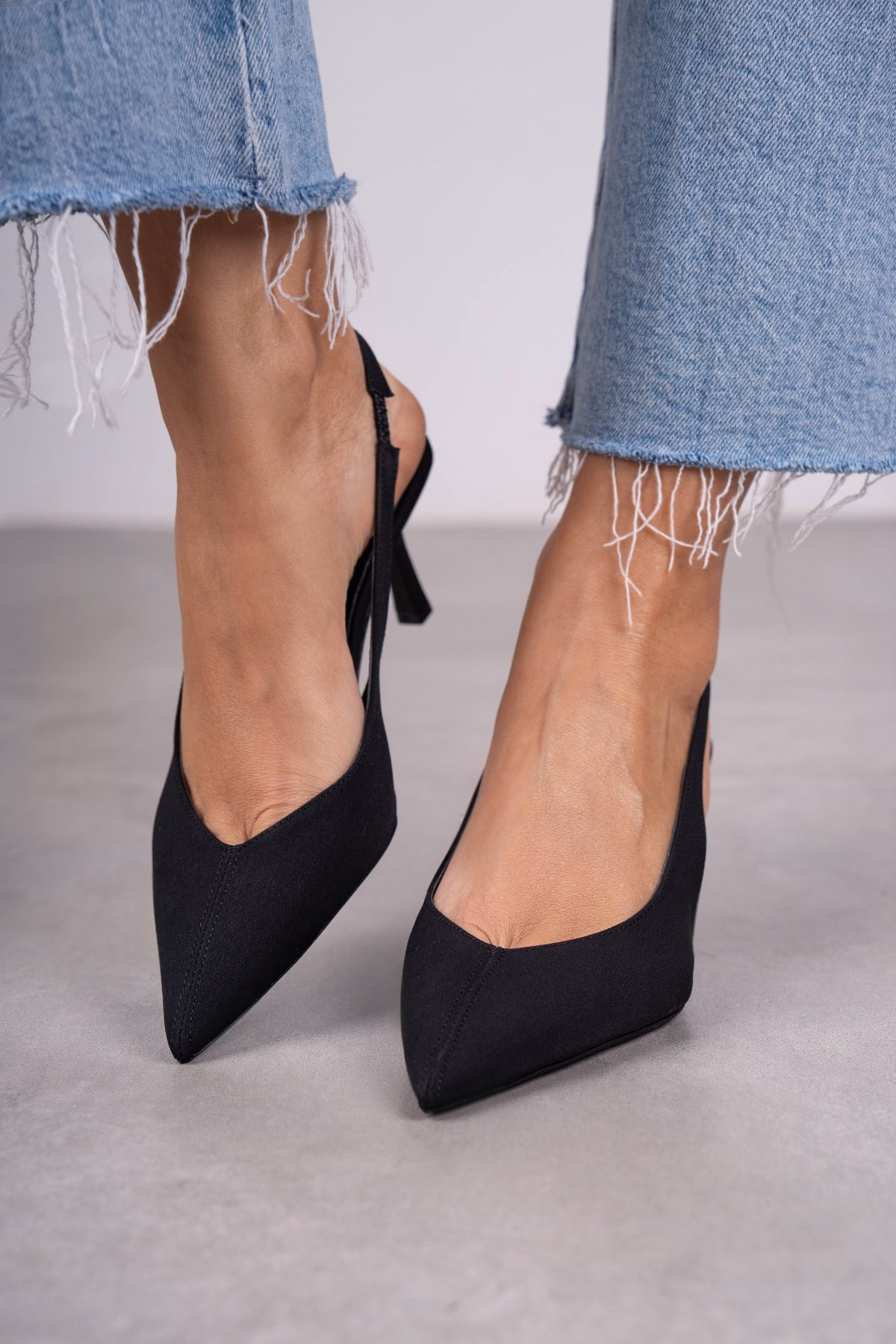 MARY SİYAH MAT SATEN AYAKKABI SİYAH