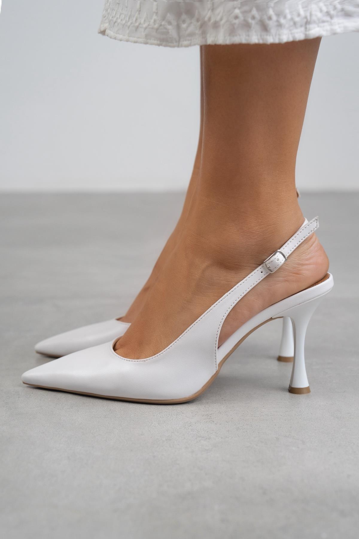 MİSS BEYAZ DERİ STİLETTO BEYAZ DERİ