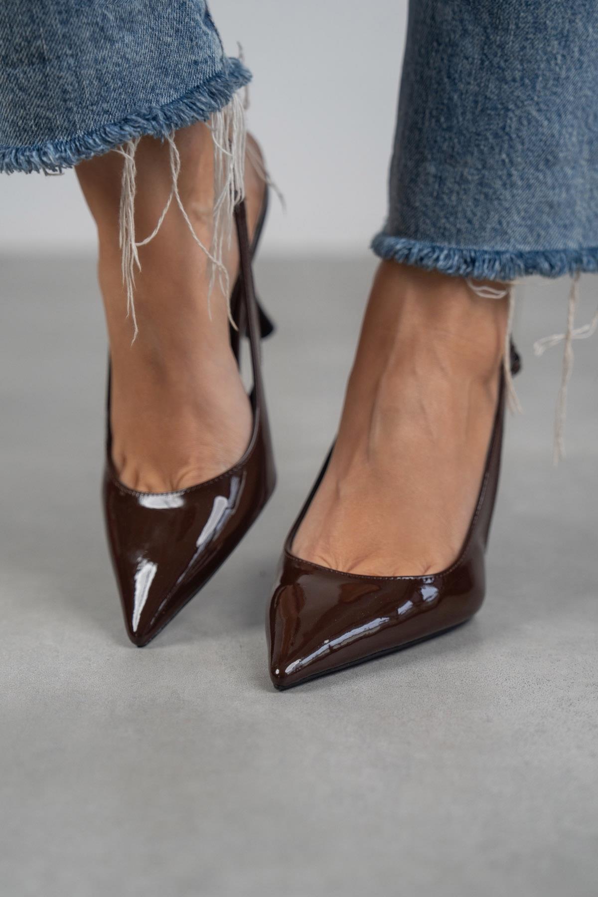 MİSS KAHVE RUGAN STİLETTO KAHVE