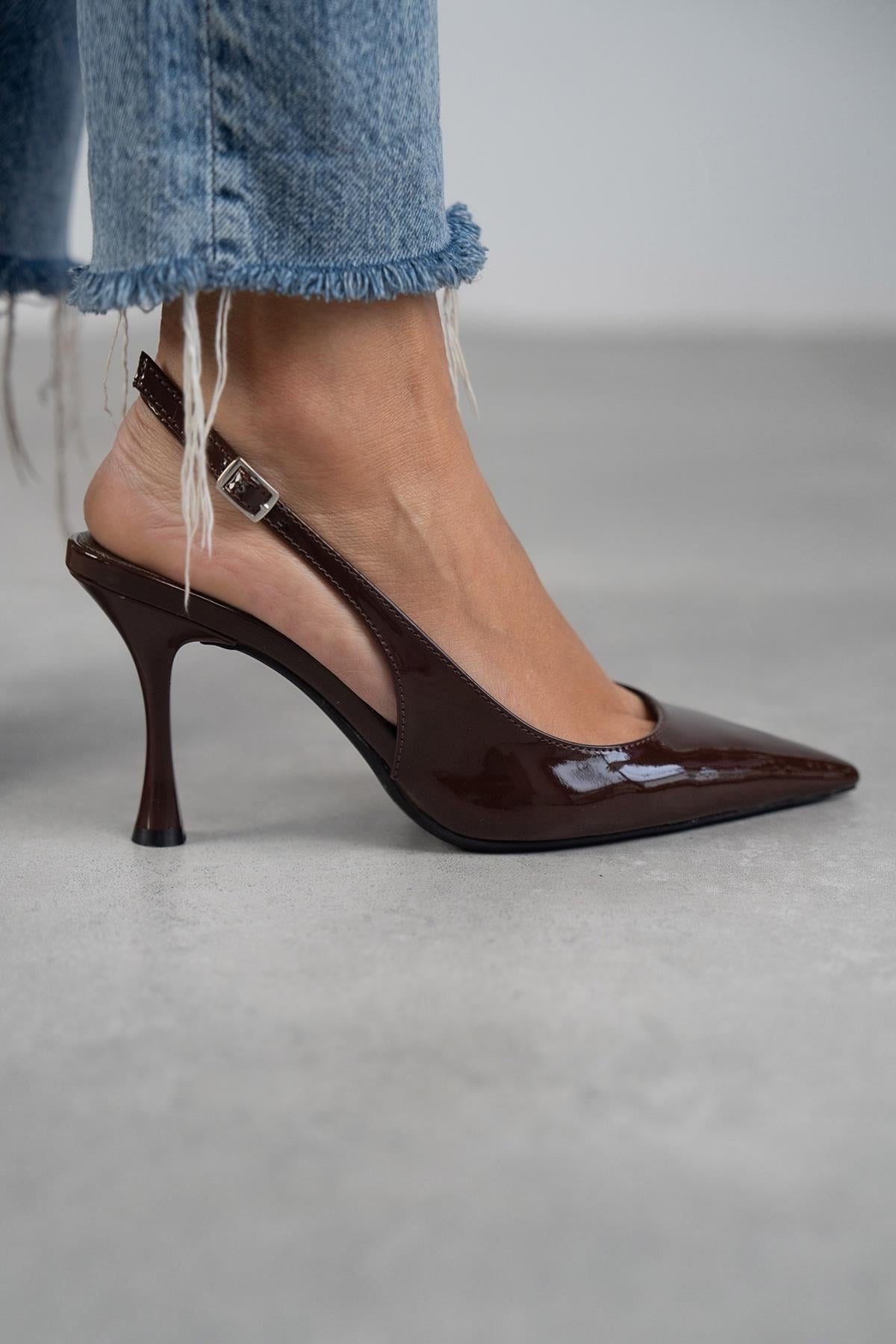 MİSS KAHVE RUGAN STİLETTO KAHVE