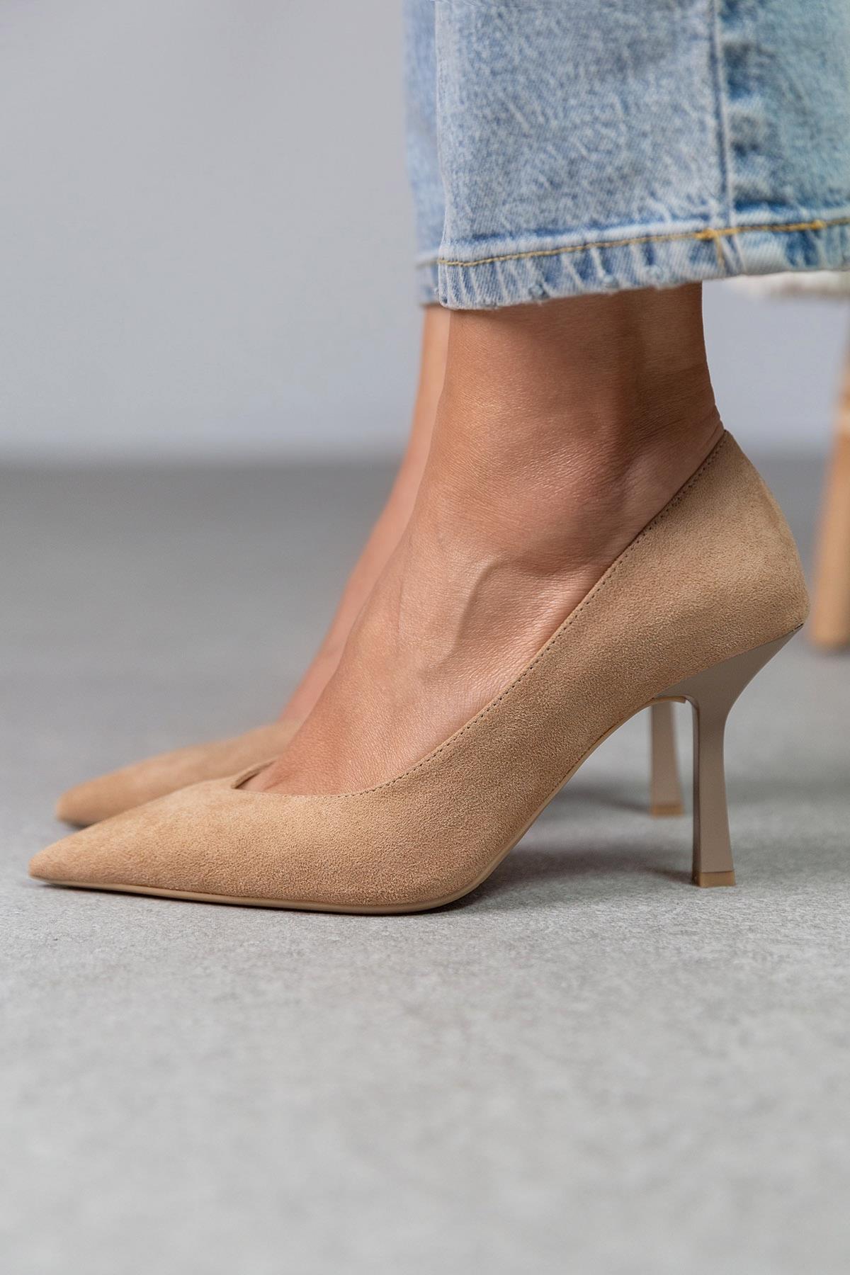 MYRA BEJ SÜET STİLETTO BEJ