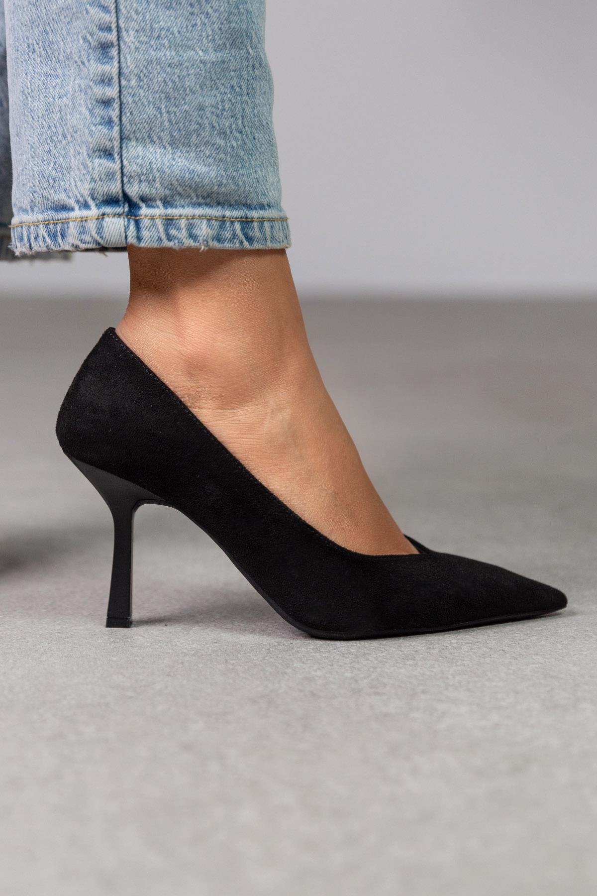 MYRA SİYAH SÜET STİLETTO SİYAH