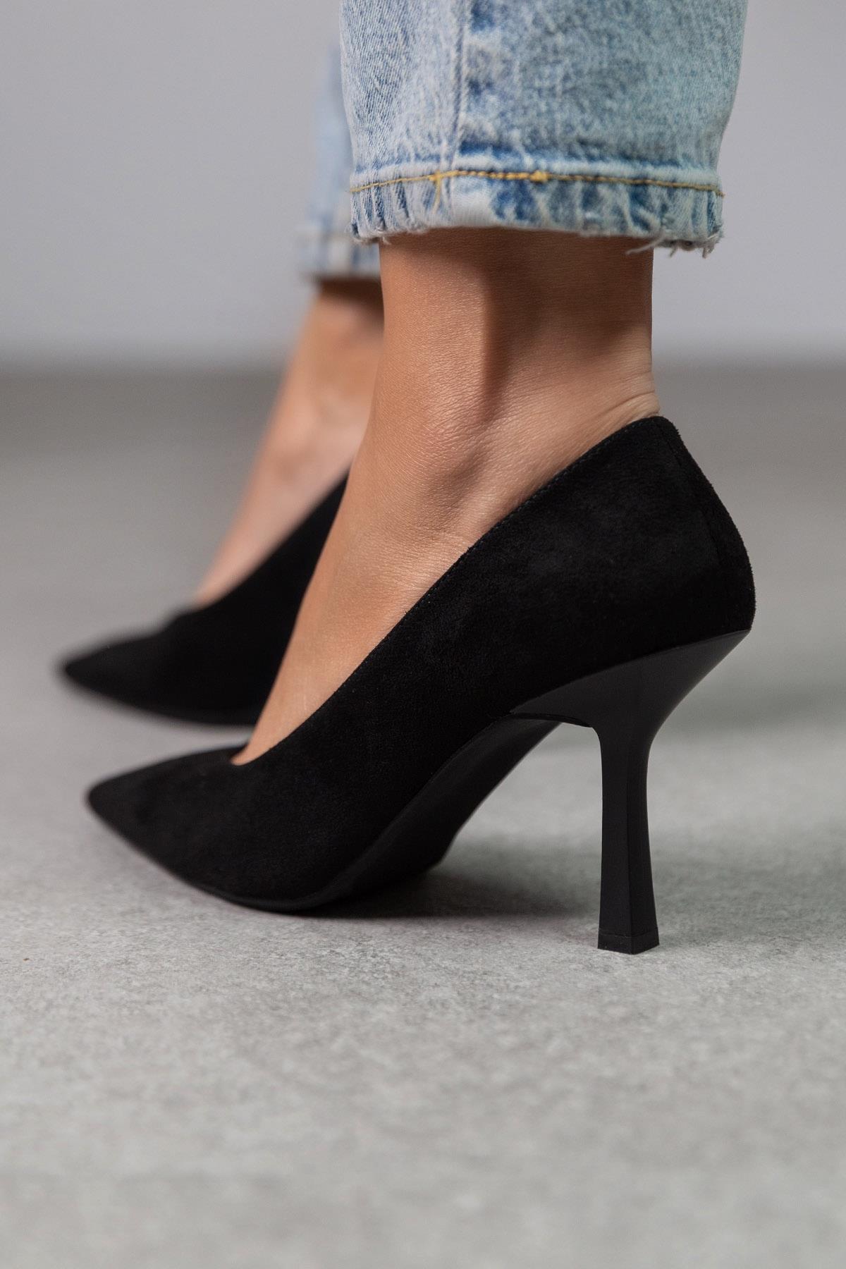 MYRA SİYAH SÜET STİLETTO SİYAH