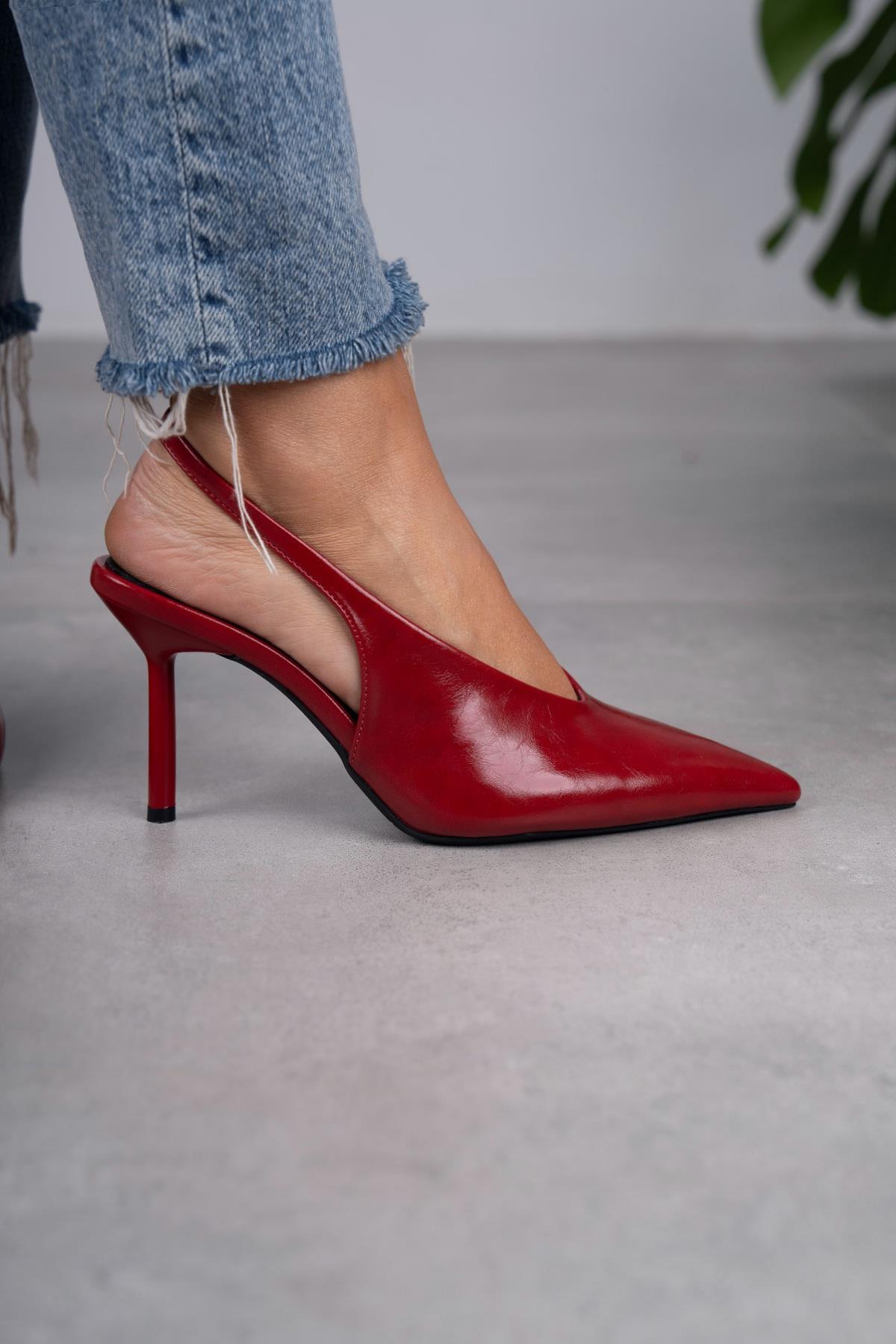 NATALİ KIRMIZI DERİ AYAKKABI KIRMIZI