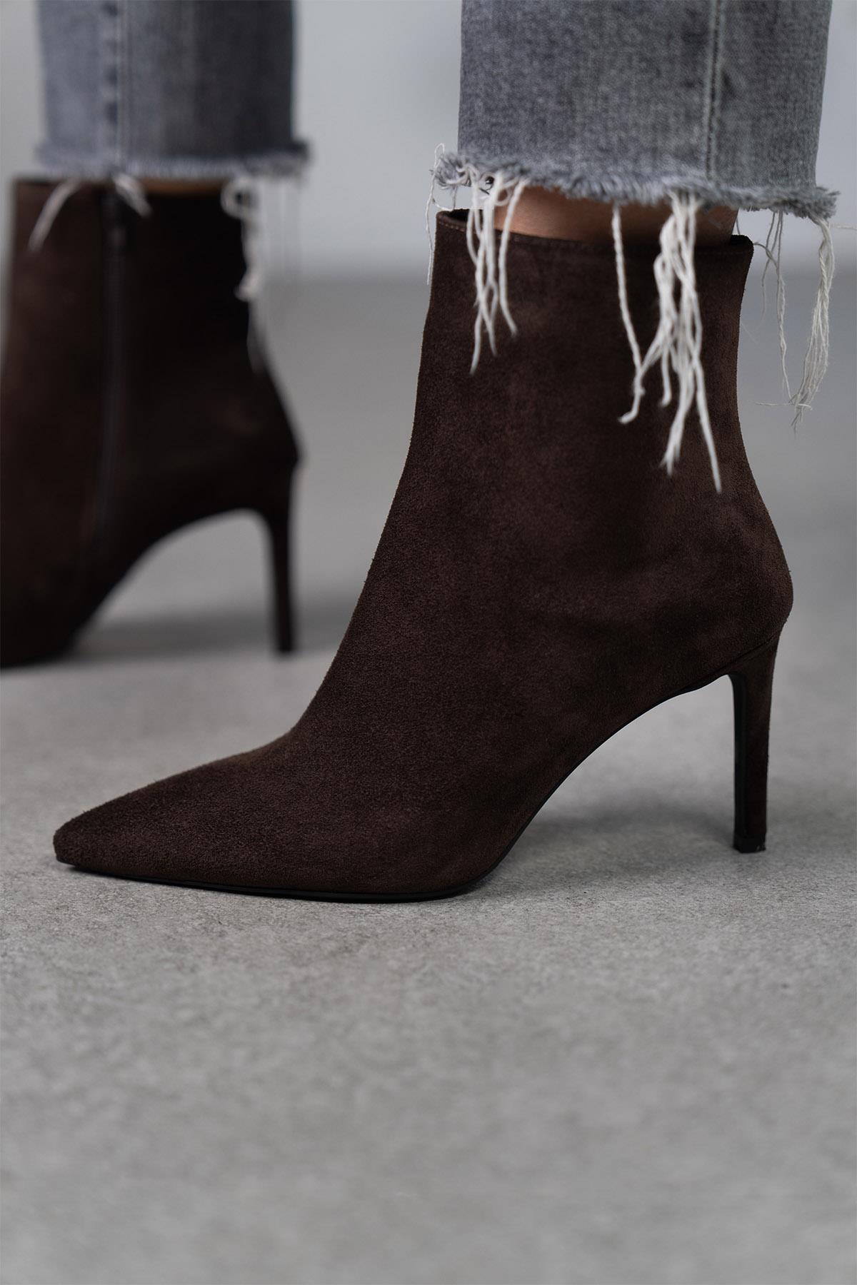 PARİS KOYU KAHVE SÜET BOT KAHVE