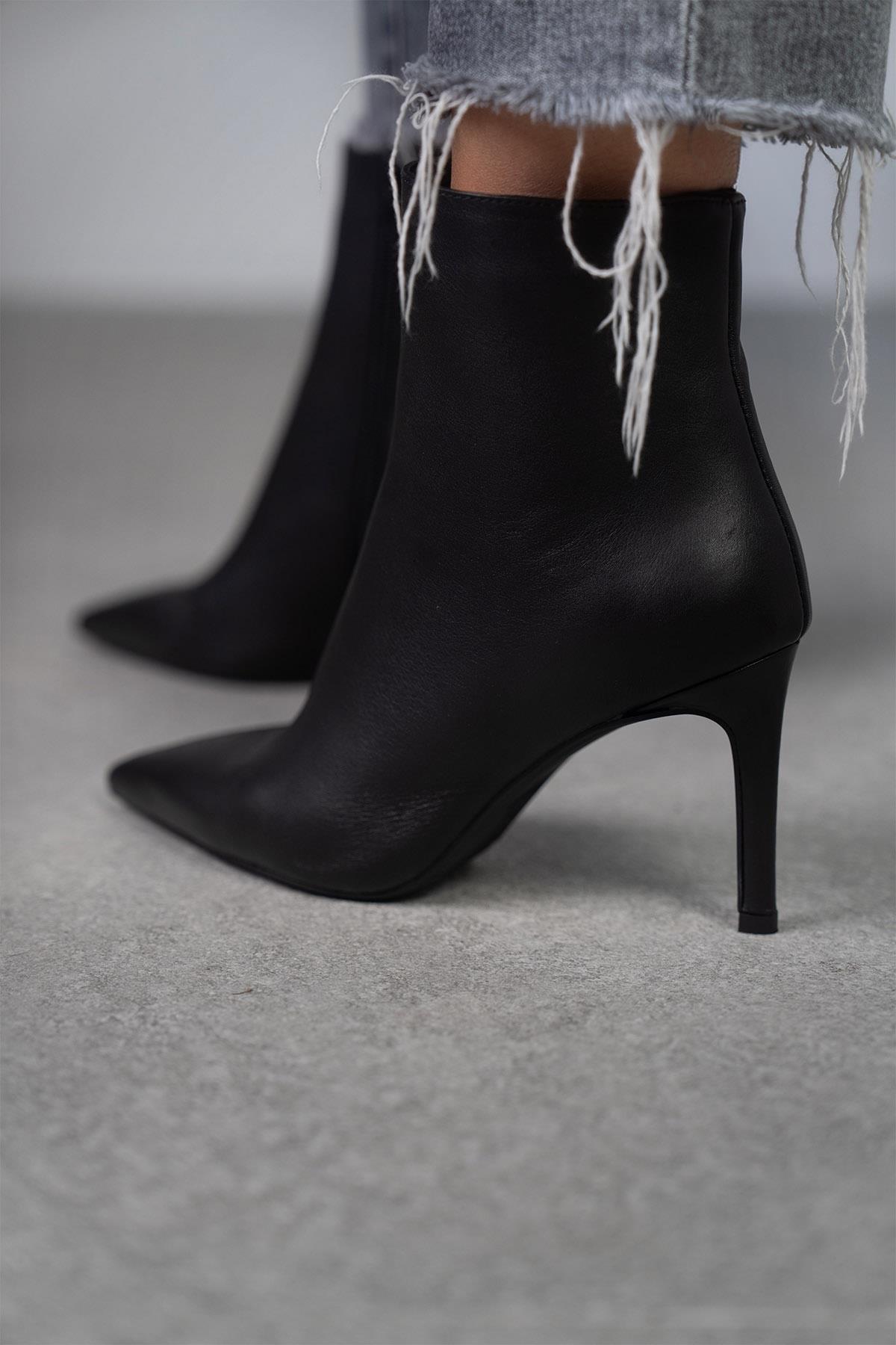 PARİS SİYAH DERİ BOT SİYAH DERİ