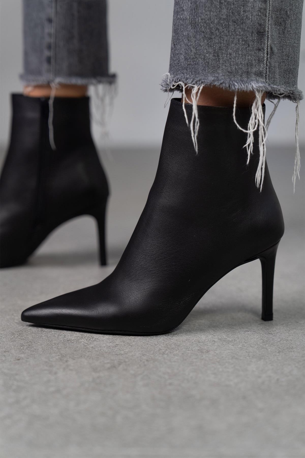 PARİS SİYAH DERİ BOT SİYAH DERİ