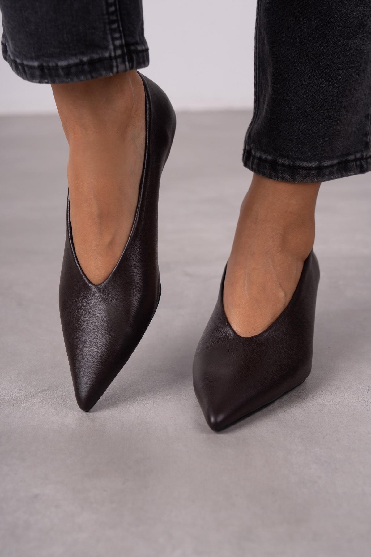 PORTO KAHVE DERİ AYAKKABI KAHVE