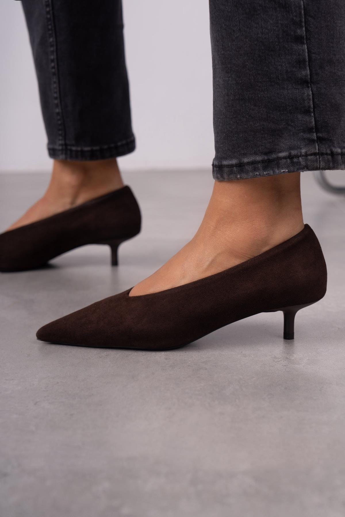 PORTO KOYU KAHVE SÜET AYAKKABI KAHVE