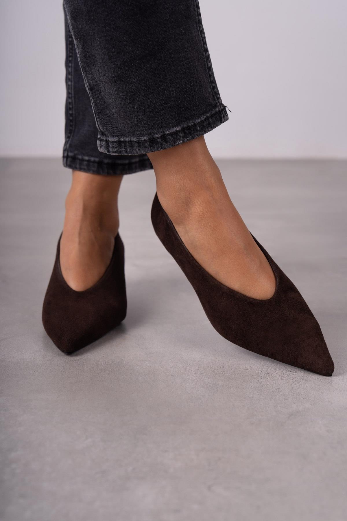 PORTO KOYU KAHVE SÜET AYAKKABI KAHVE