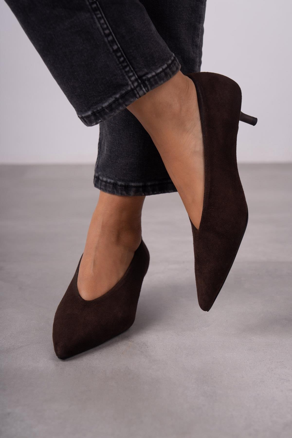 PORTO KOYU KAHVE SÜET AYAKKABI KAHVE