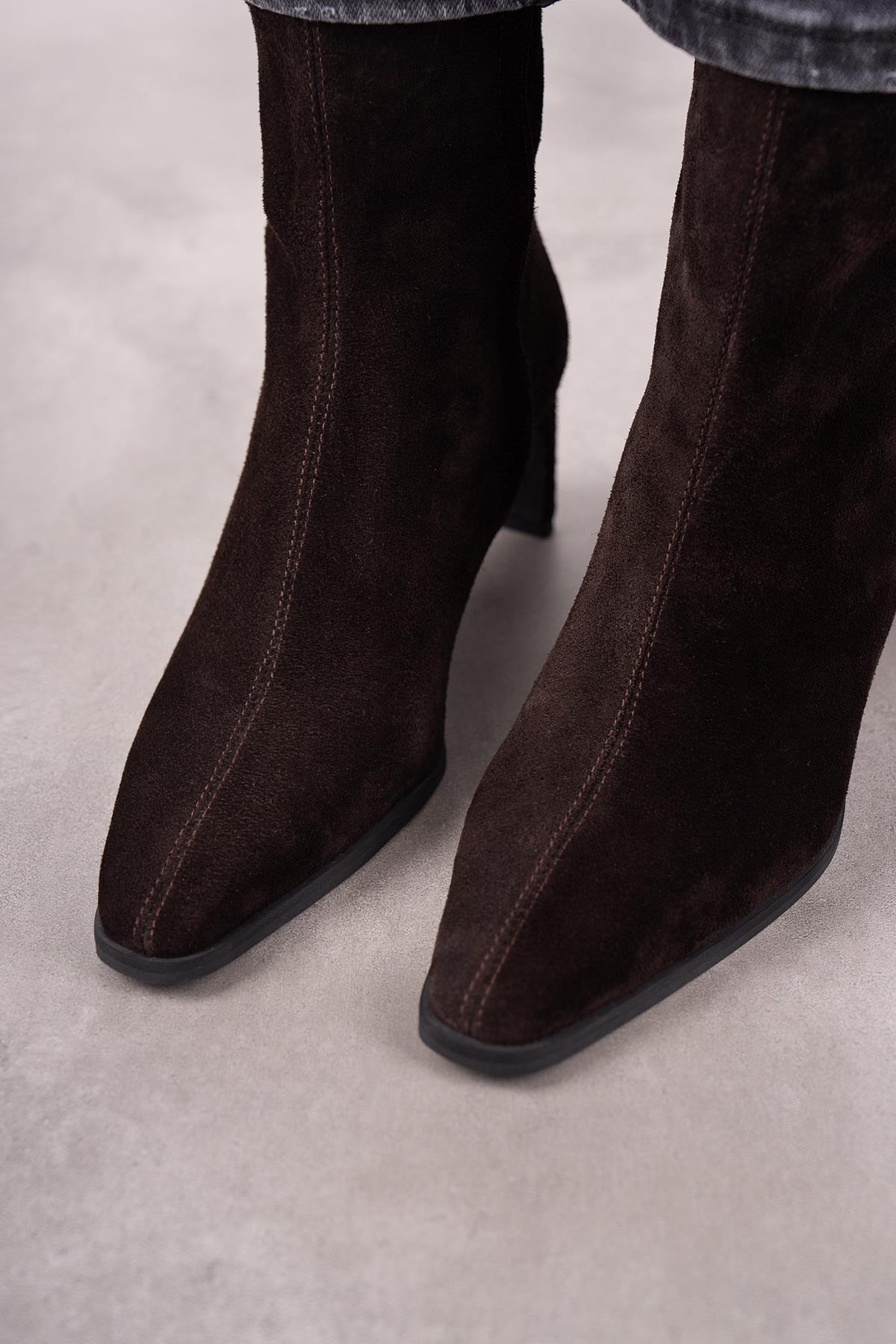 RENDA KOYU KAHVE SÜET BOT KAHVE