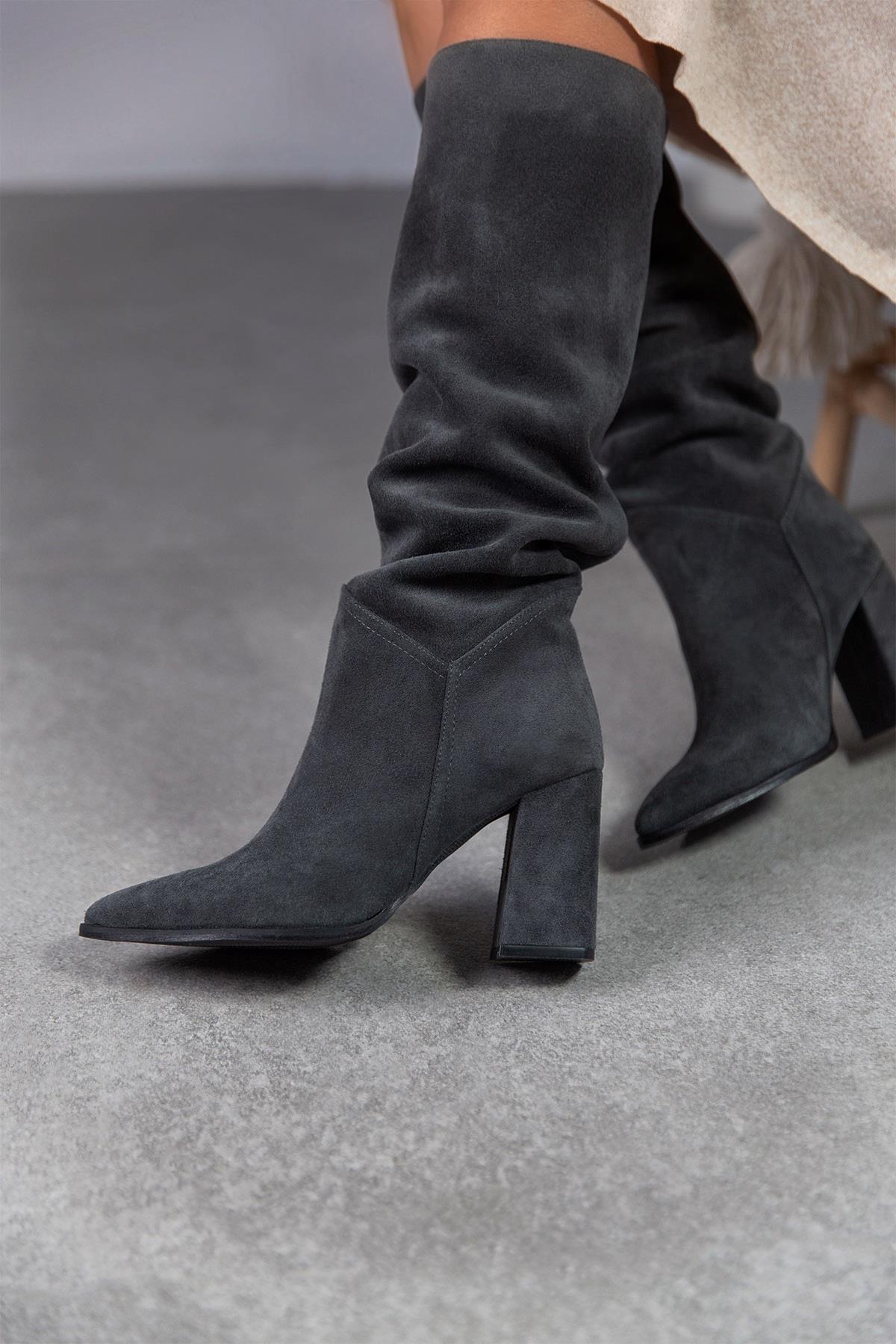 RUSH FÜME SÜET ÇİZME FÜME