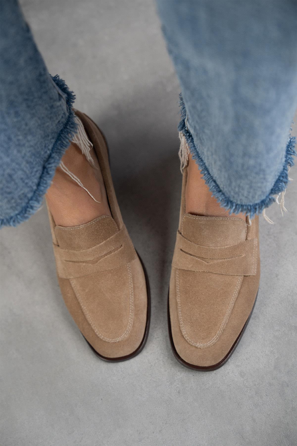 SANDER BEJ SÜET AYAKKABI BEJ SÜET