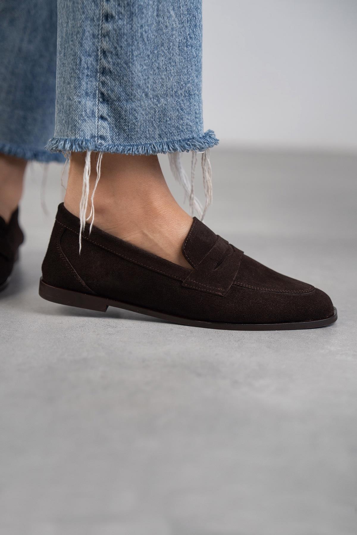 SANDER KOYU KAHVE SÜET AYAKKABI KAHVE