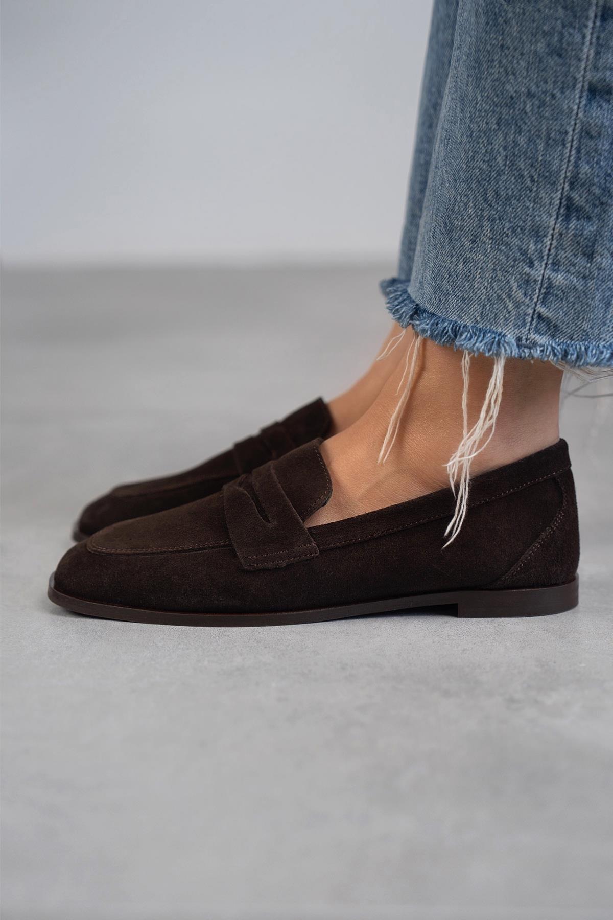 SANDER KOYU KAHVE SÜET AYAKKABI KAHVE