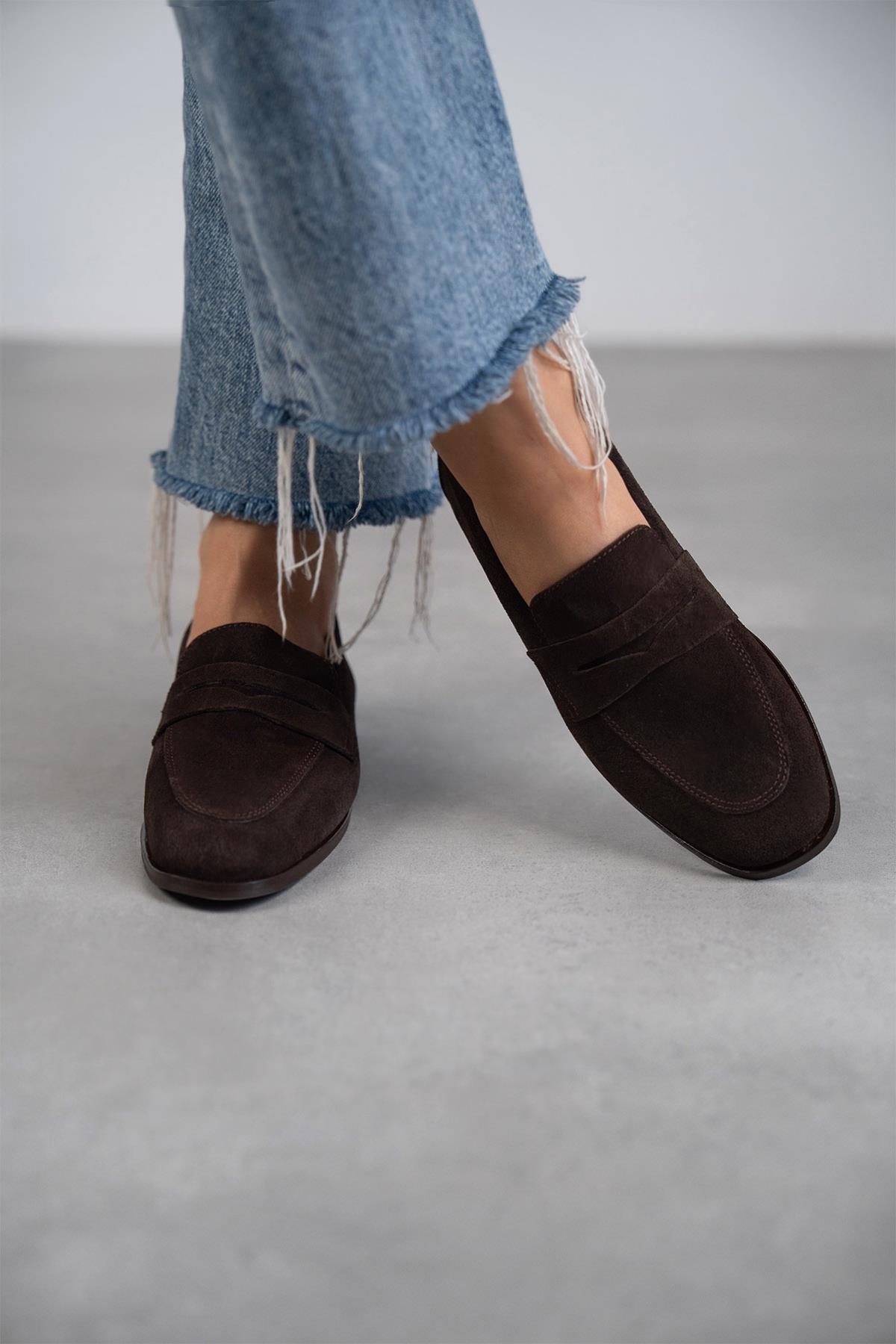 SANDER KOYU KAHVE SÜET AYAKKABI KAHVE