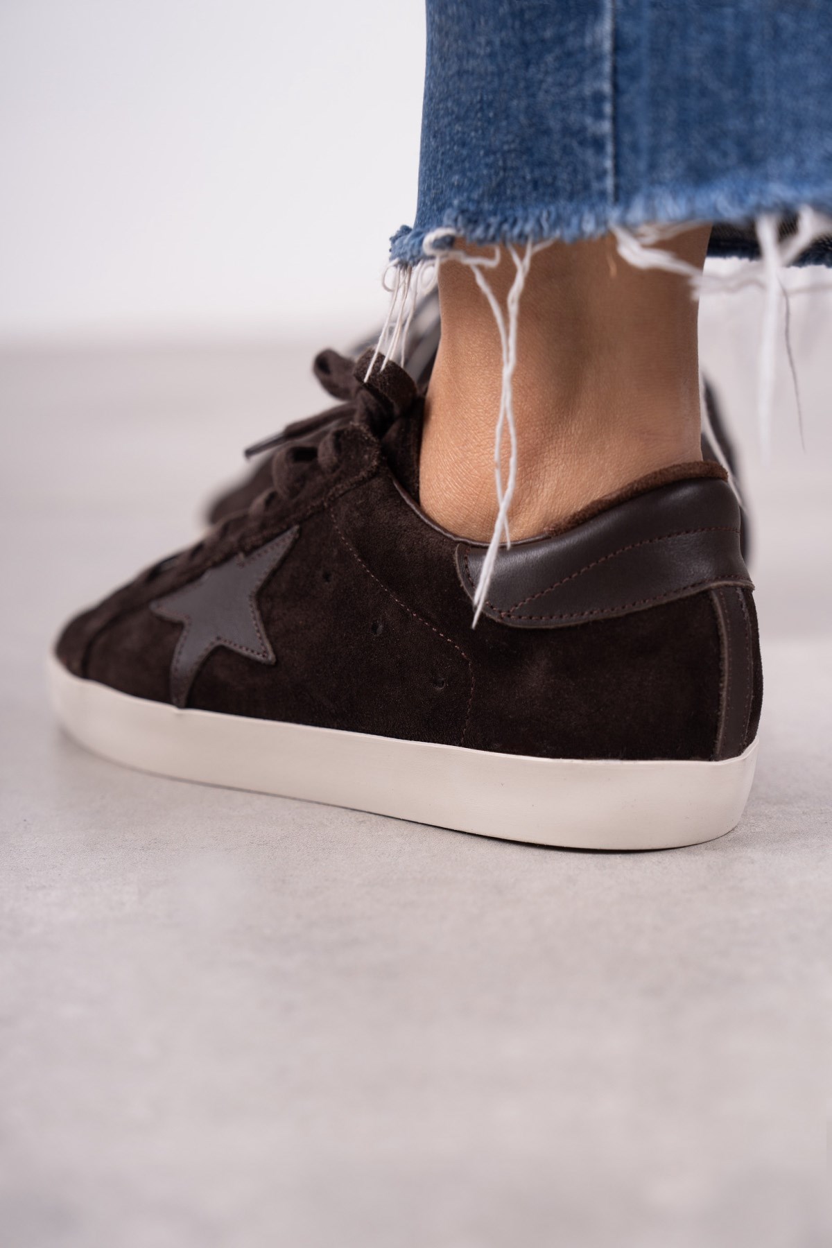 STAR KOYU KAHVE SÜET SNEAKER KAHVE