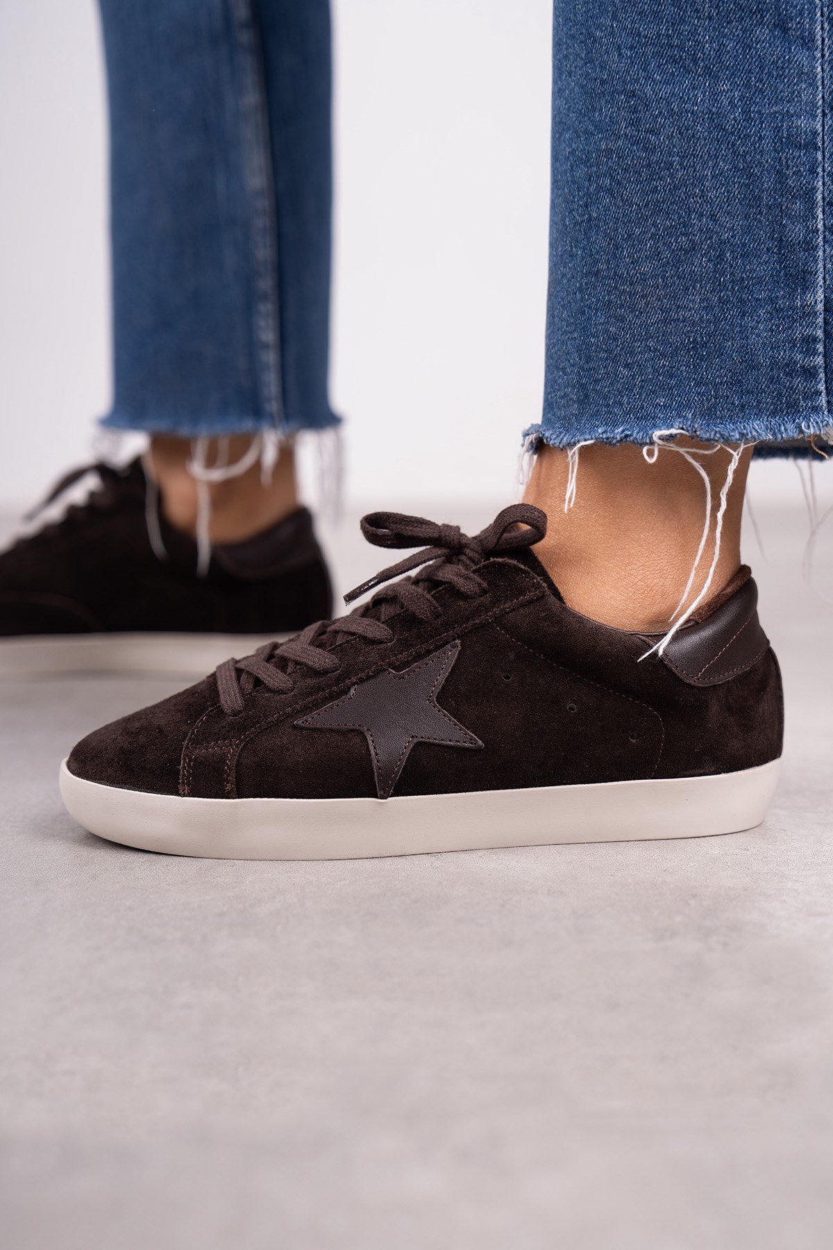 STAR KOYU KAHVE SÜET SNEAKER KAHVE