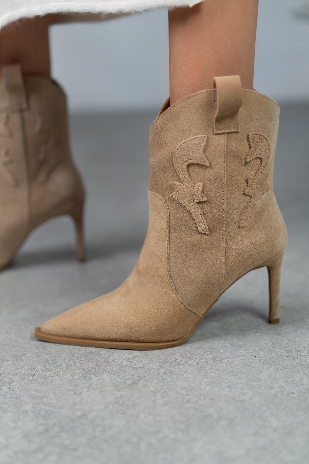 STRİNG BEJ SÜET BOTTİE BEJ SÜET
