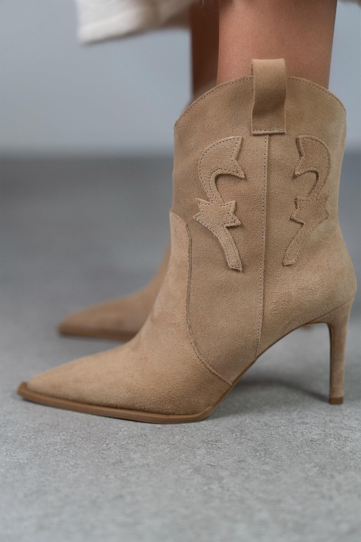 STRİNG BEJ SÜET BOTTİE BEJ SÜET