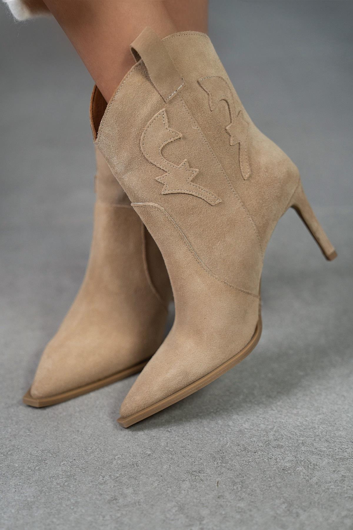 STRİNG BEJ SÜET BOTTİE BEJ SÜET