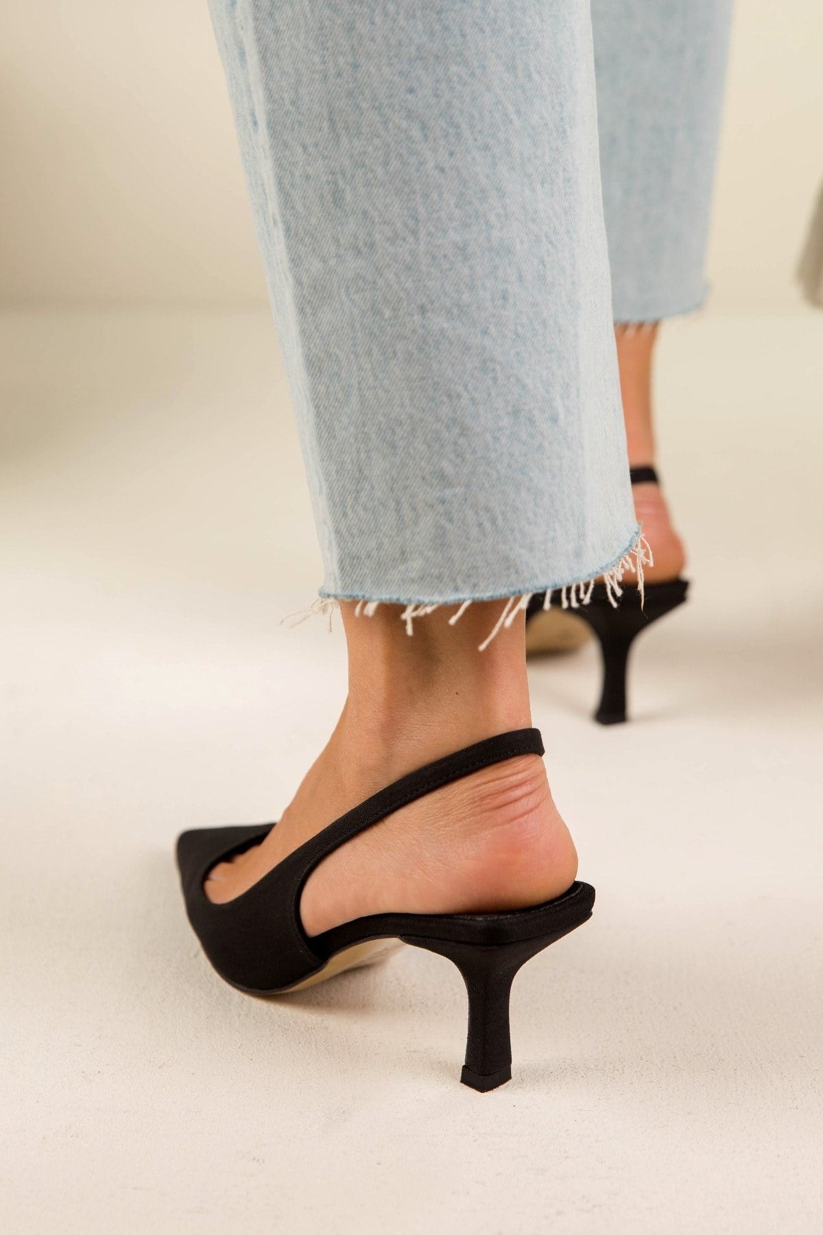 SUMMER AYAKKABI SİYAH MAT SATEN