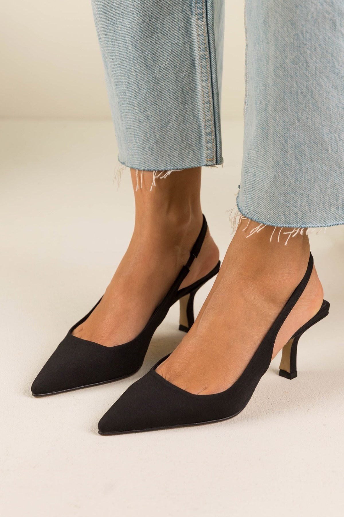 SUMMER AYAKKABI SİYAH MAT SATEN