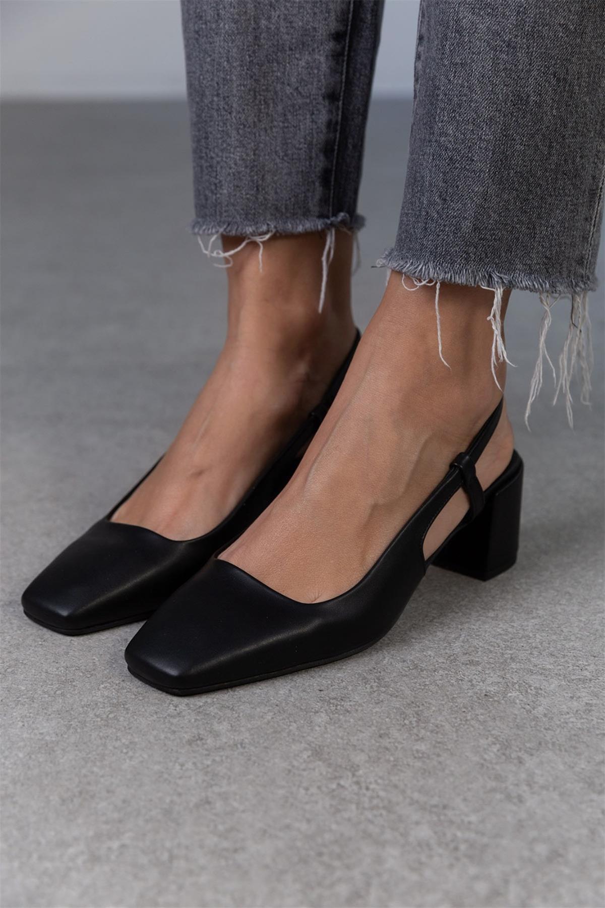 TANYA SİYAH DERİ AYAKKABI SİYAH DERİ
