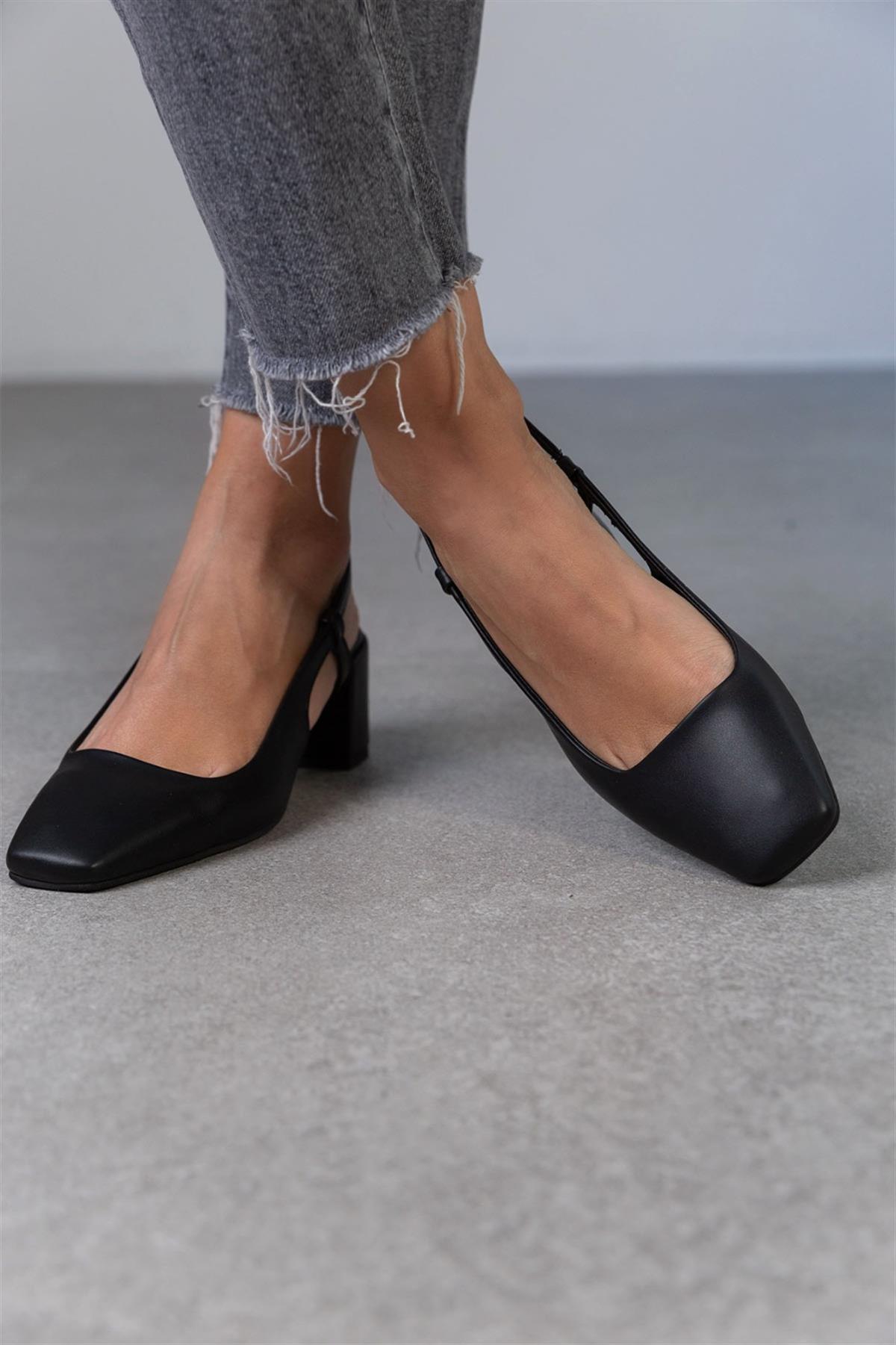 TANYA SİYAH DERİ AYAKKABI SİYAH DERİ