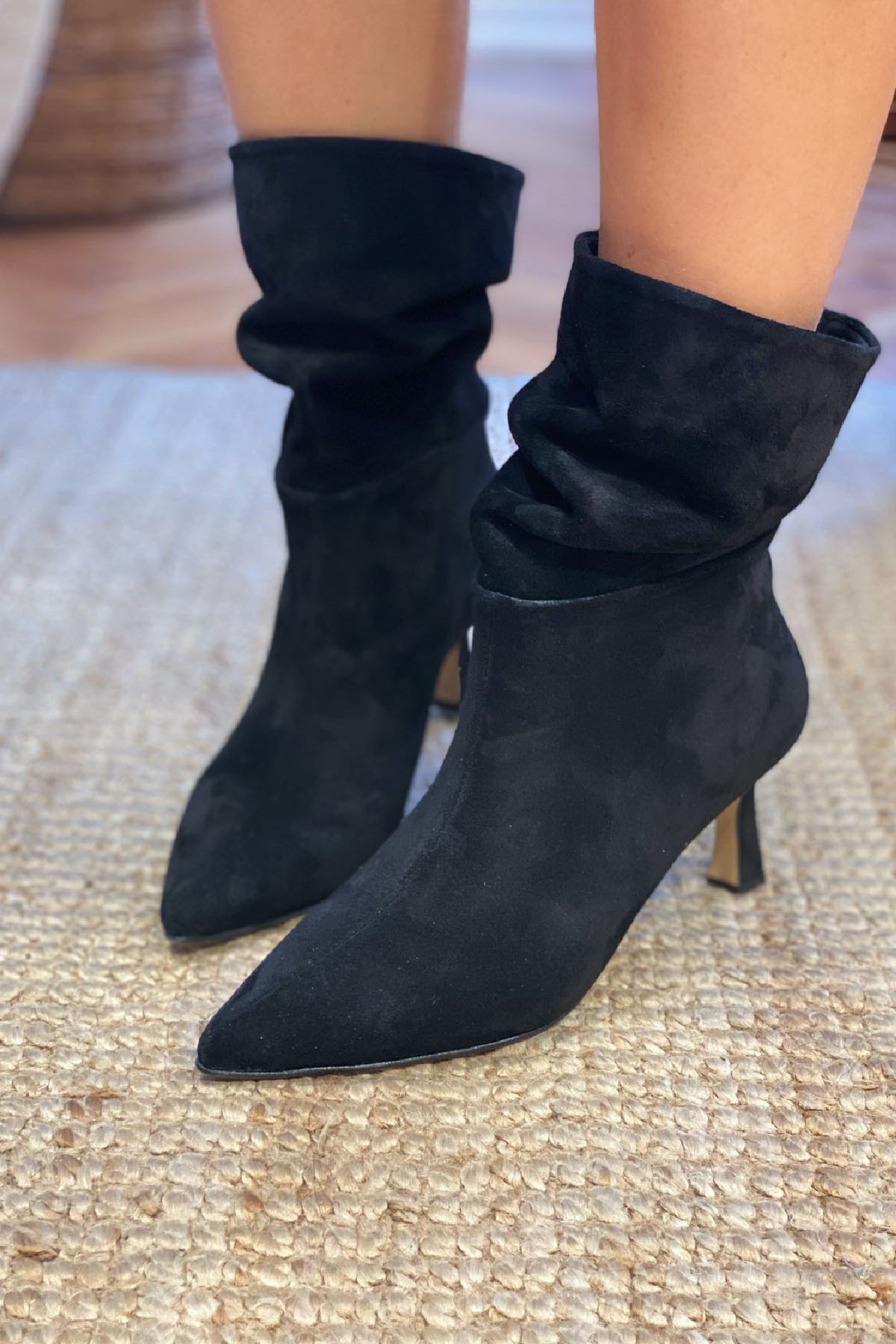 TİNA SİYAH SÜET BOT SİYAH