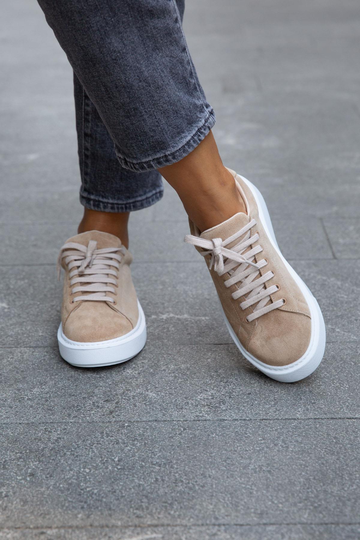 WAY BEJ SÜET SNEAKER BEJ