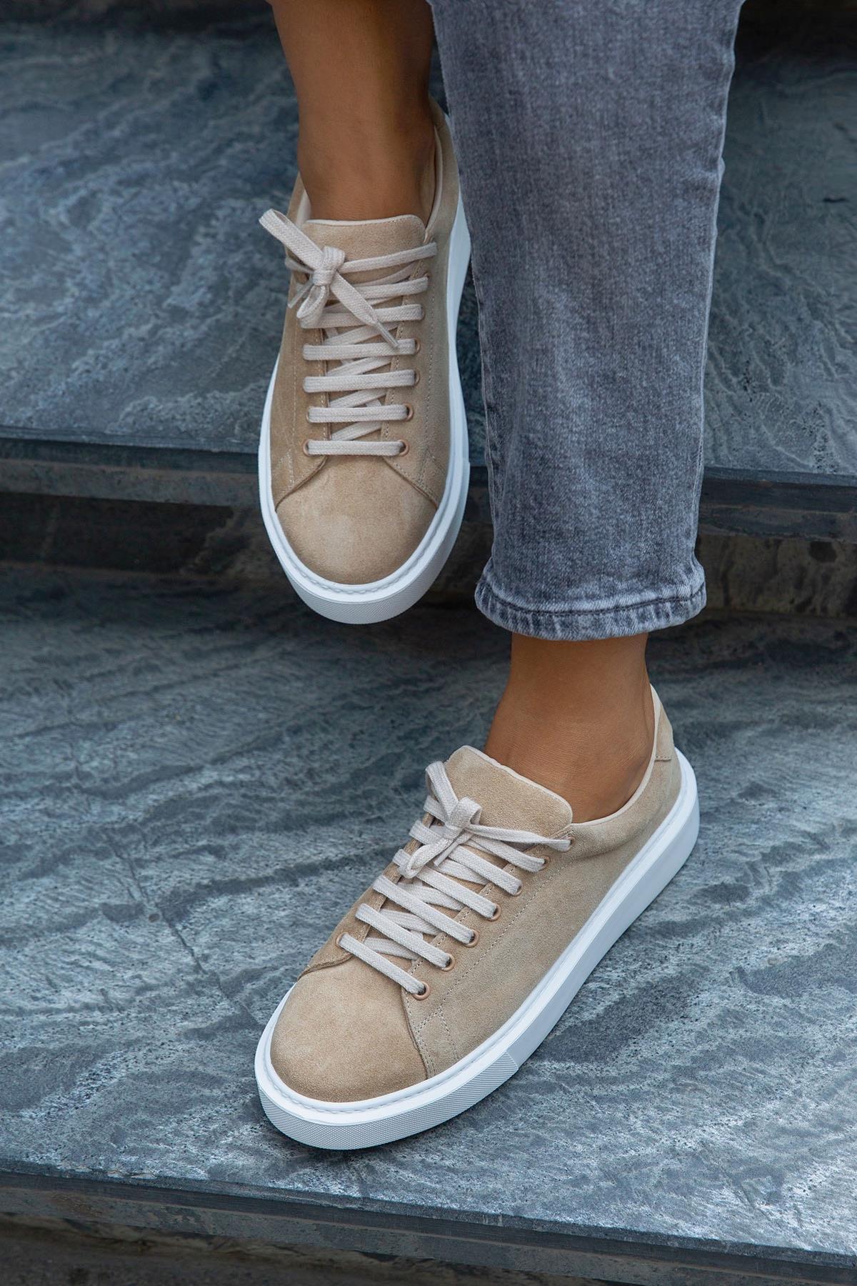 WAY BEJ SÜET SNEAKER BEJ