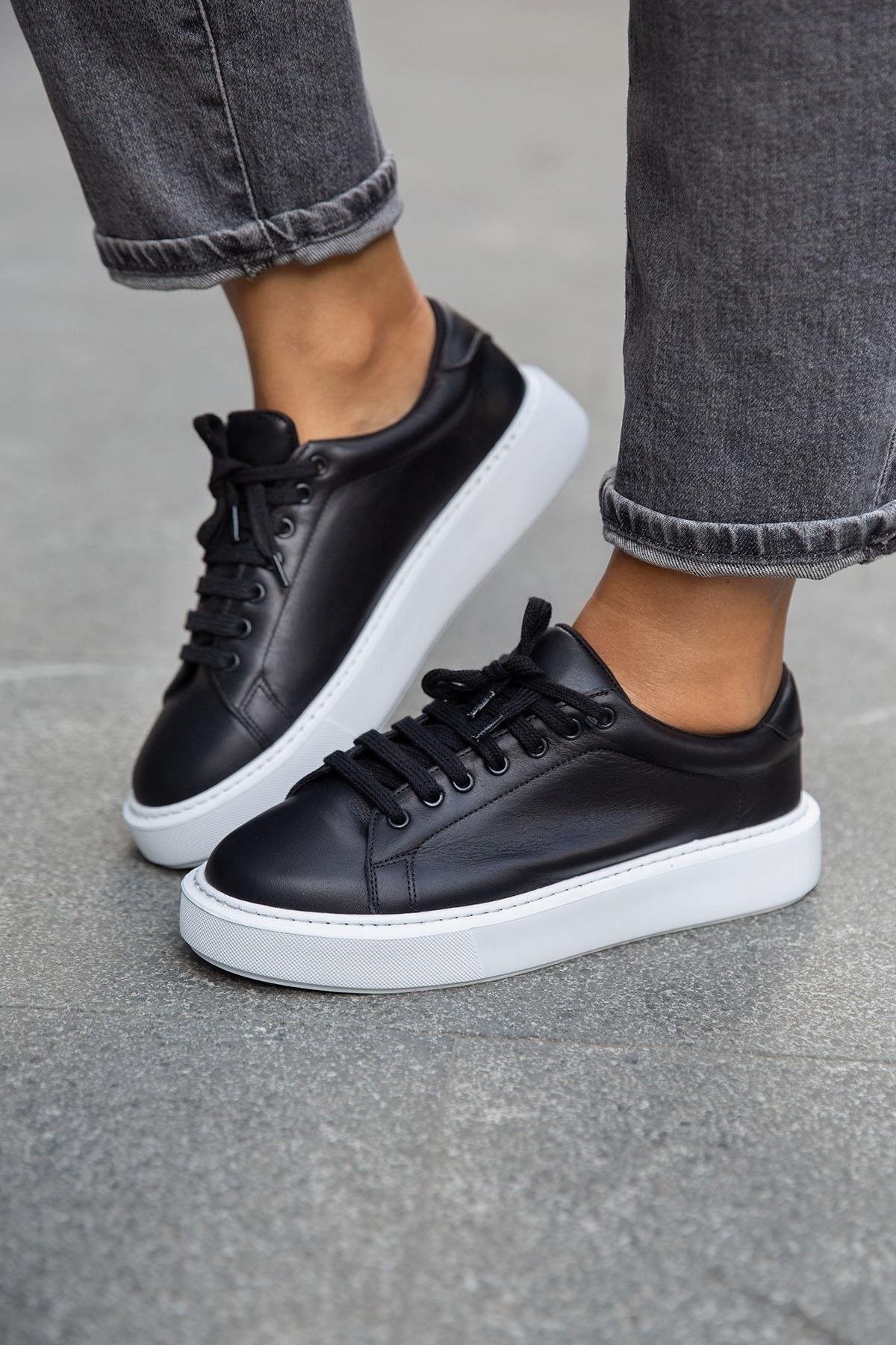 WAY SNEAKER SİYAH DERİ