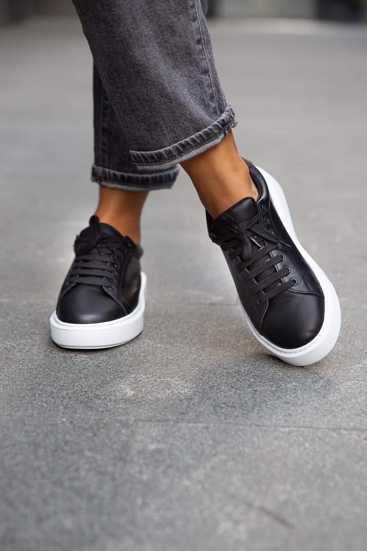WAY SNEAKER SİYAH DERİ