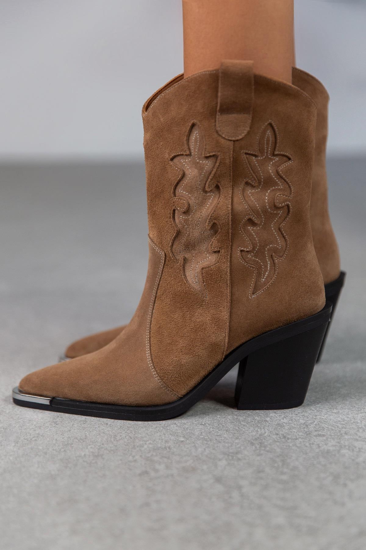 WEST AÇIK KAHVE SÜET KOVBOY KAHVE