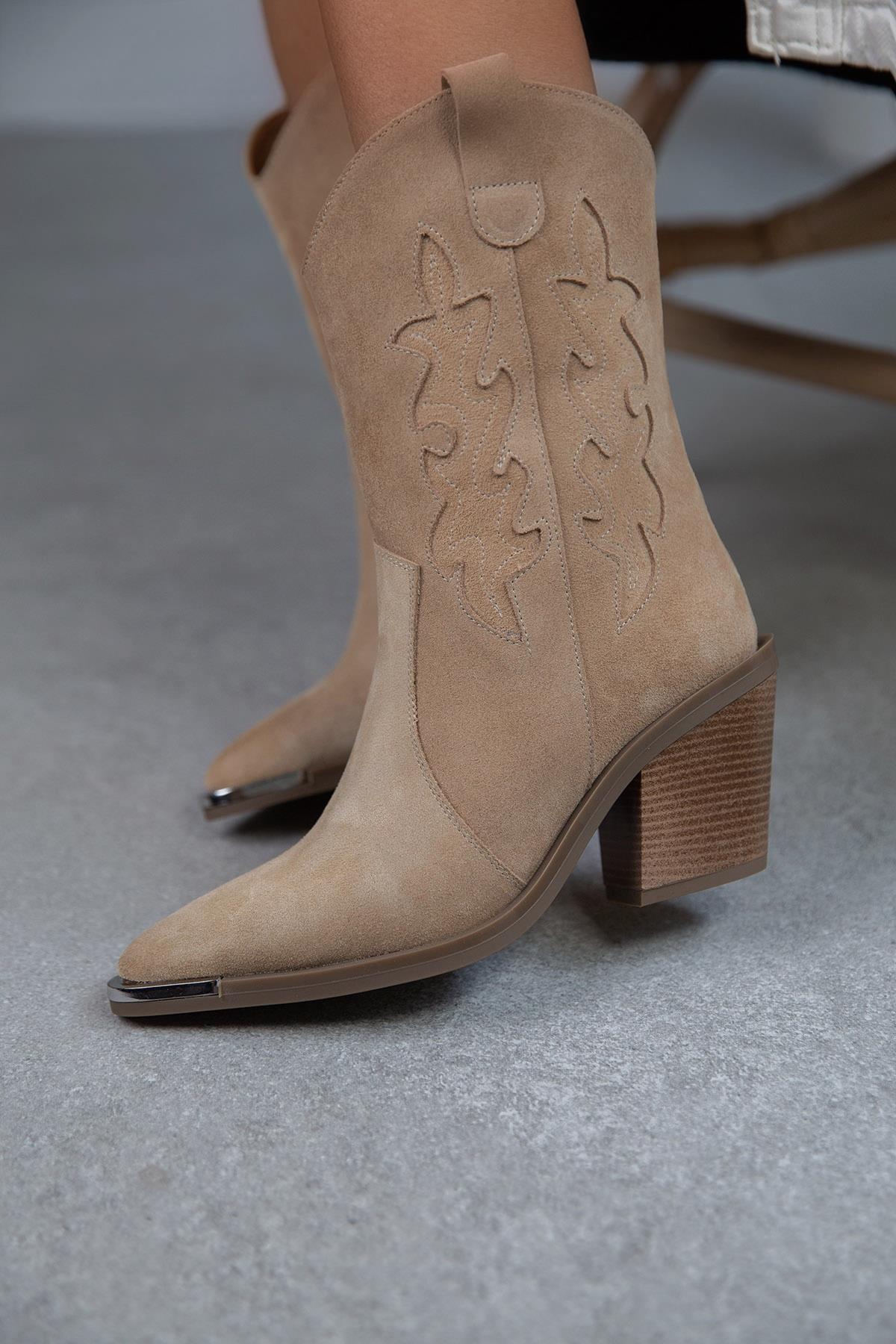 WEST BEJ SÜET KOVBOY BEJ