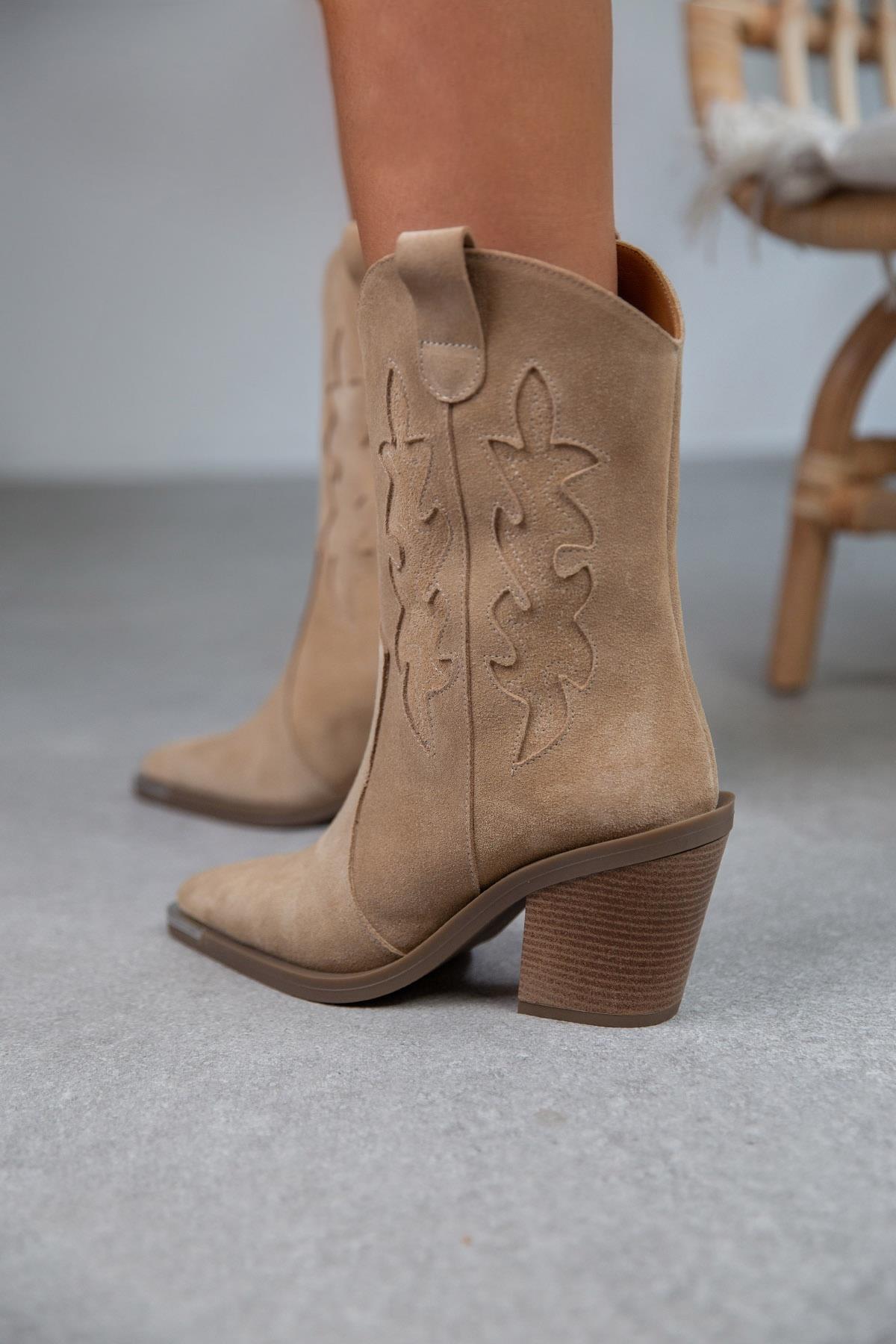 WEST BEJ SÜET KOVBOY BEJ