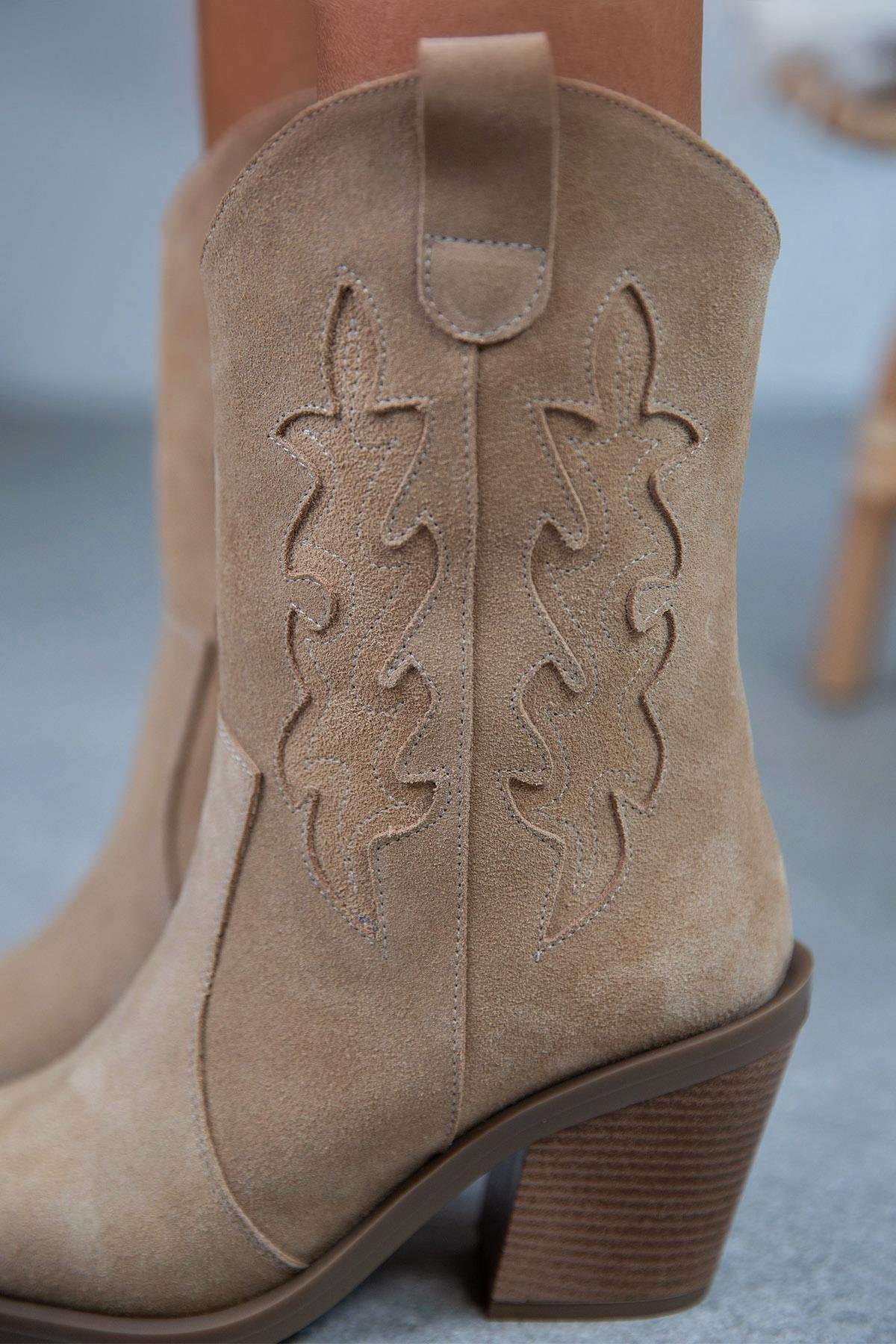 WEST BEJ SÜET KOVBOY BEJ